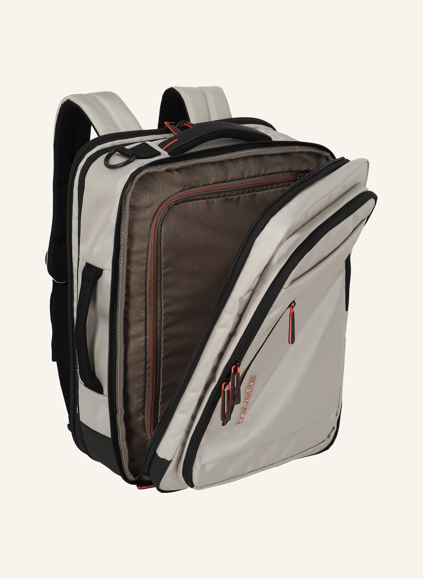 travelite Reisetasche CROSSLITE: CREME / SCHWARZ