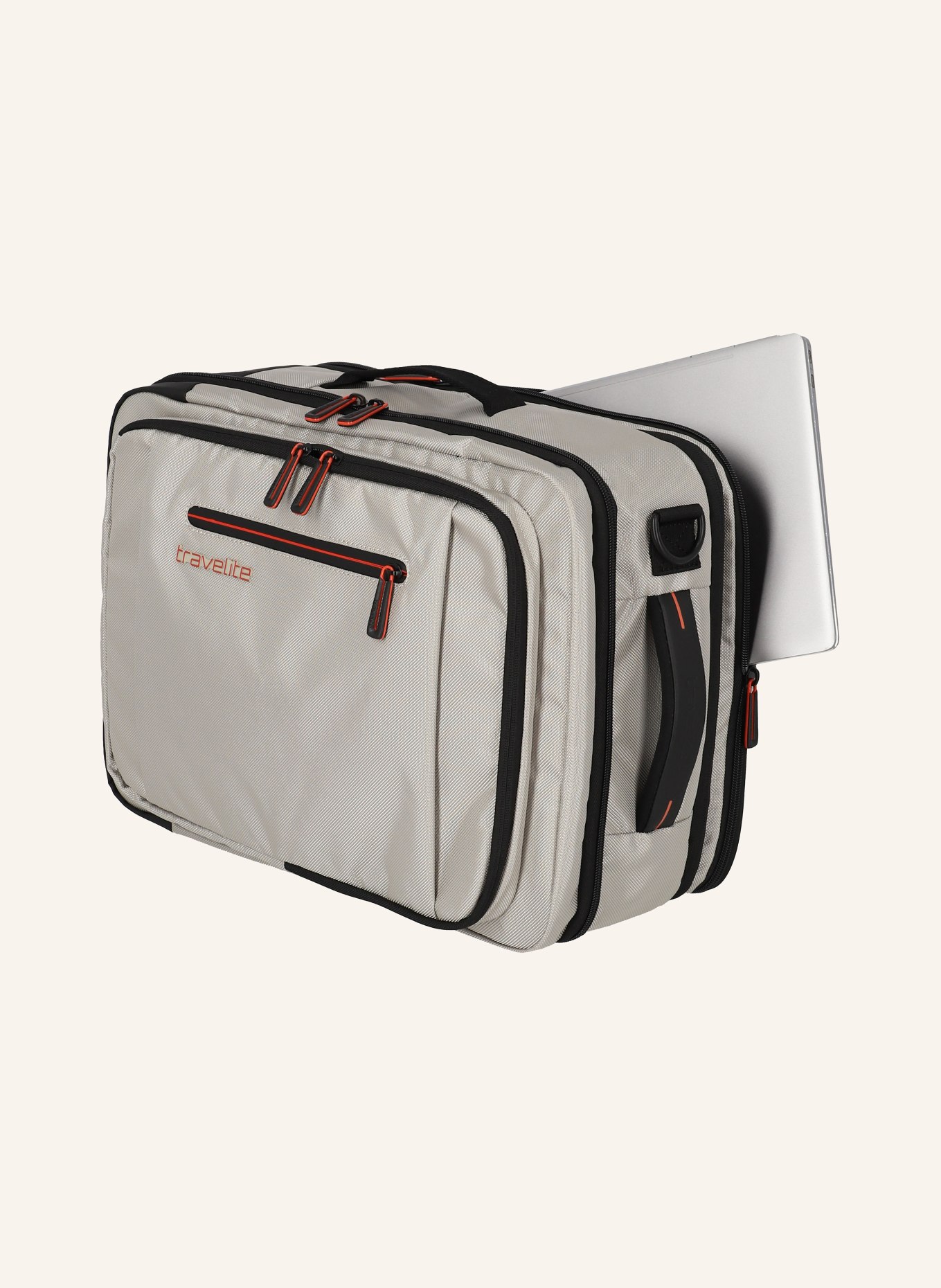 travelite Reisetasche CROSSLITE: CREME / SCHWARZ