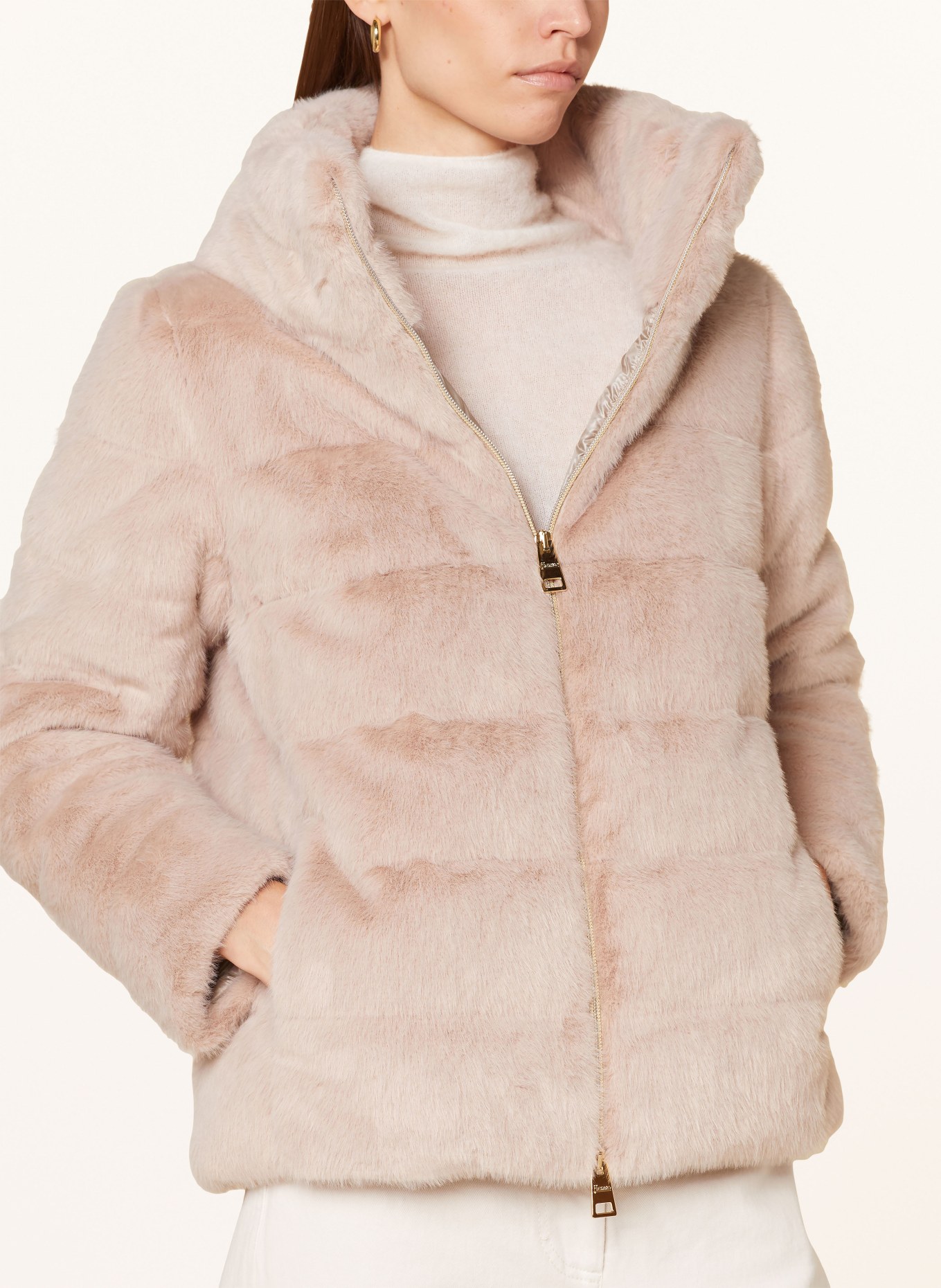 HERNO Faux fur down jacket