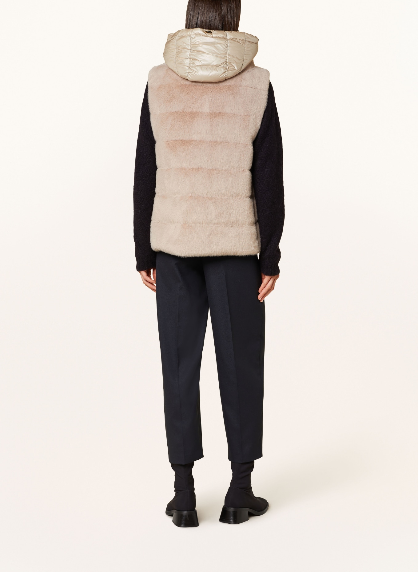 HERNO Down vest with faux fur