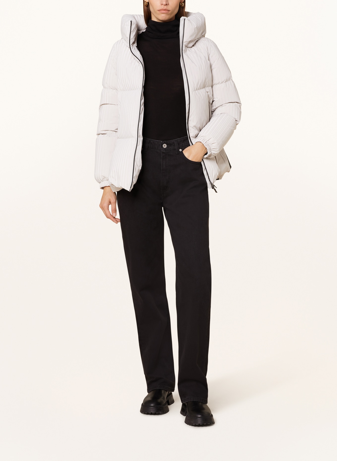 HERNO LAMINAR Down Shape jacket: LIGHT GRAY