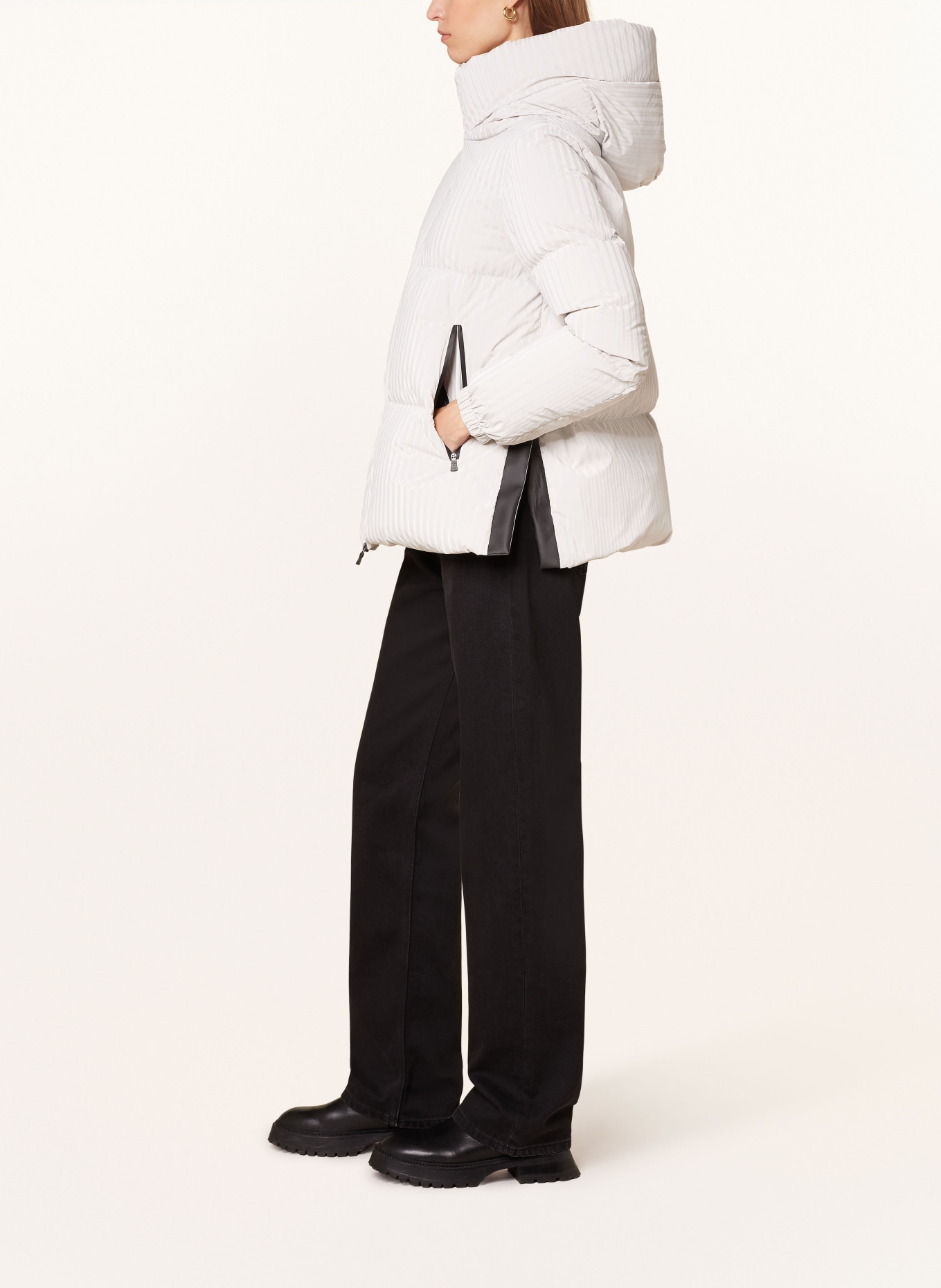 HERNO LAMINAR Down Shape jacket: LIGHT GRAY