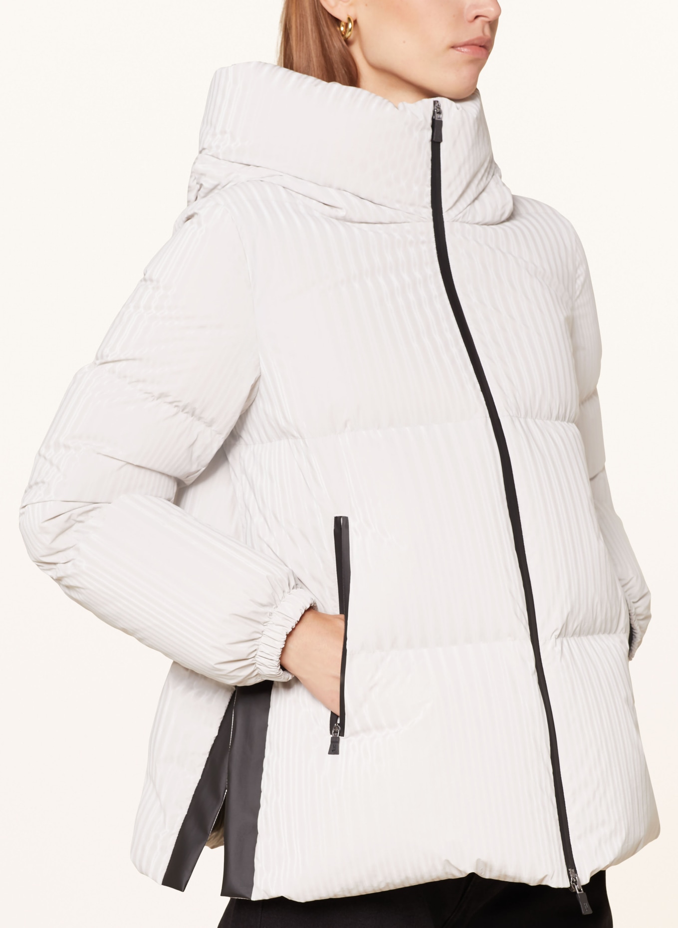 HERNO LAMINAR Down Shape jacket: LIGHT GRAY