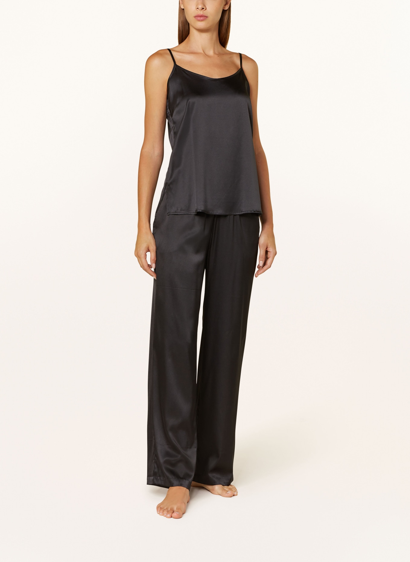 darling harbour Schlaftop aus Seide: BLACK