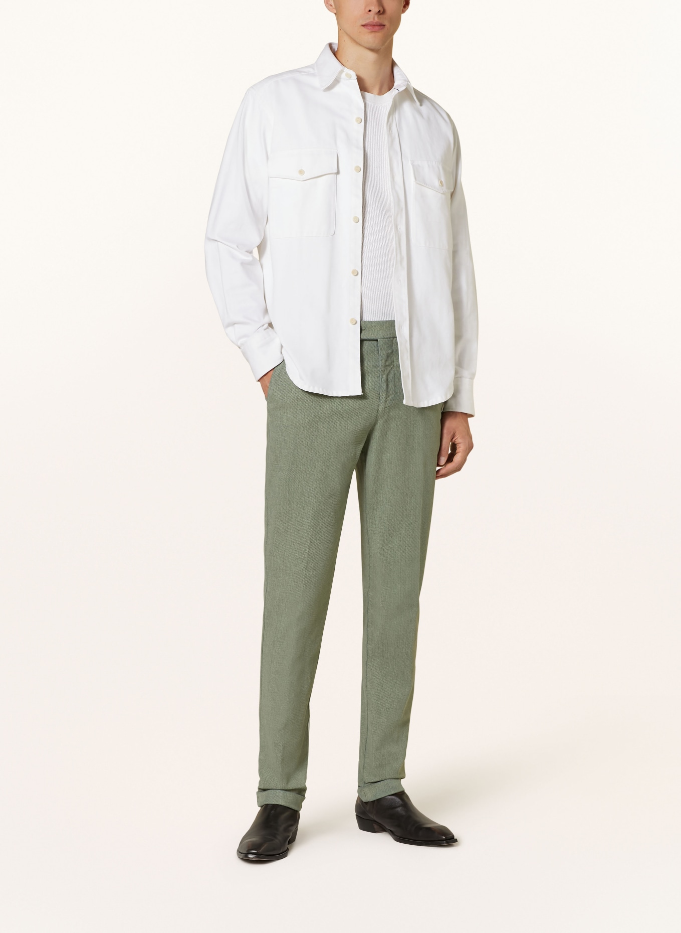 BERWICH Chinos slim fit, Color: LIGHT GREEN (Image 2)