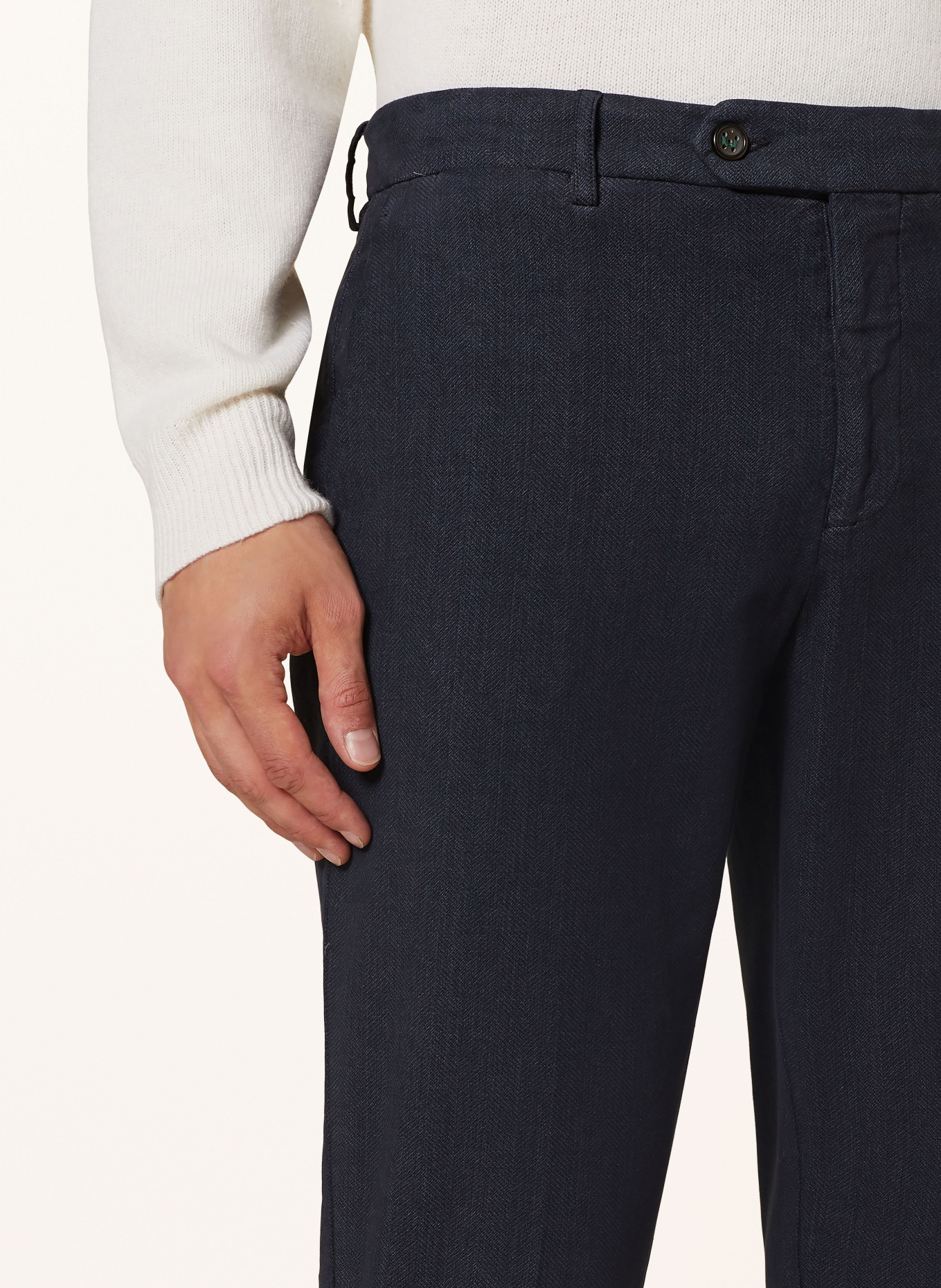 BERWICH Chino Extra Slim Fit: DUNKELBLAU