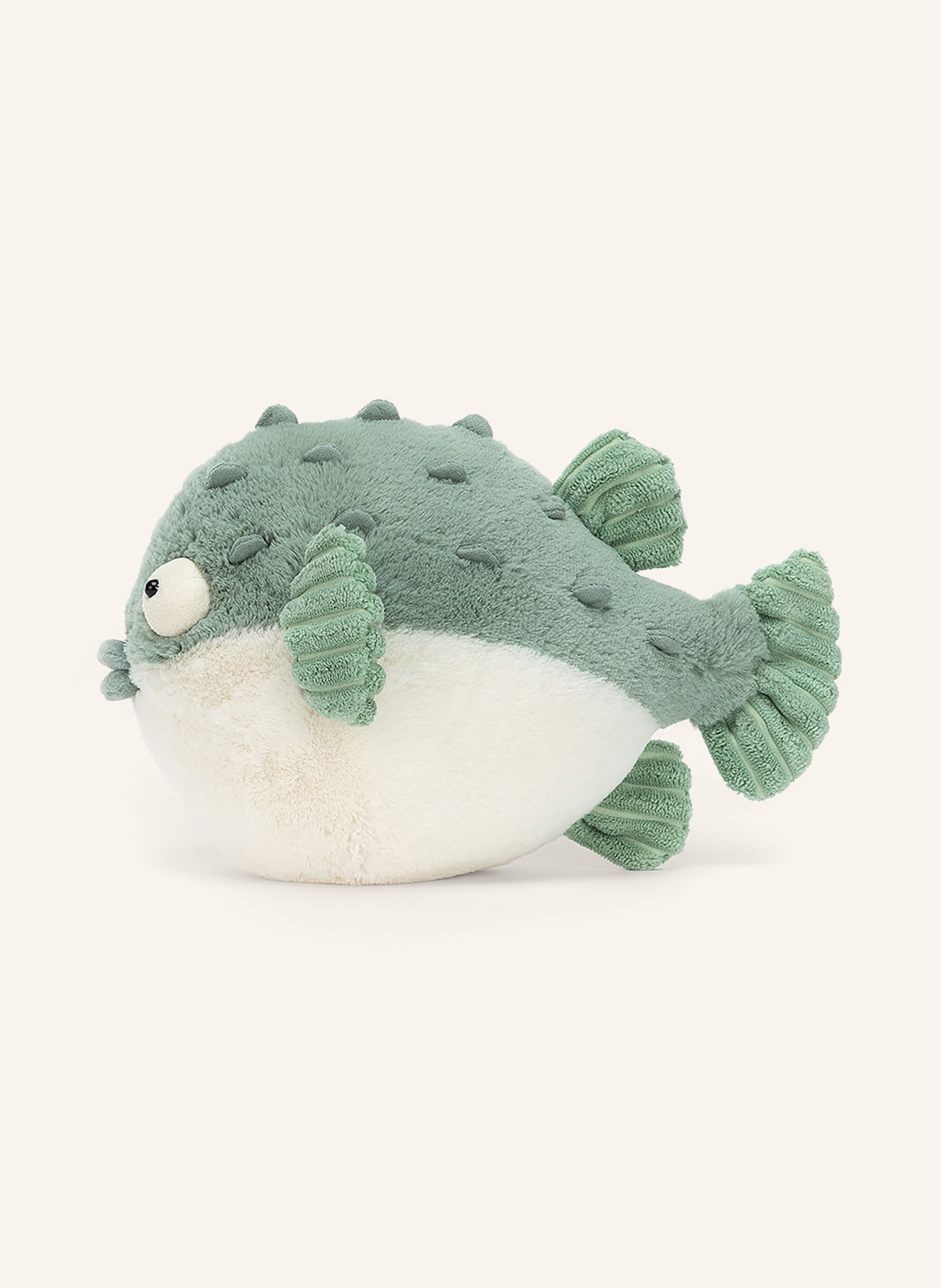 Jellycat Kugelfisch-Kuscheltier PACEY PUFFERFISH, Farbe: BLAUGRAU/ CREME (Bild 1)