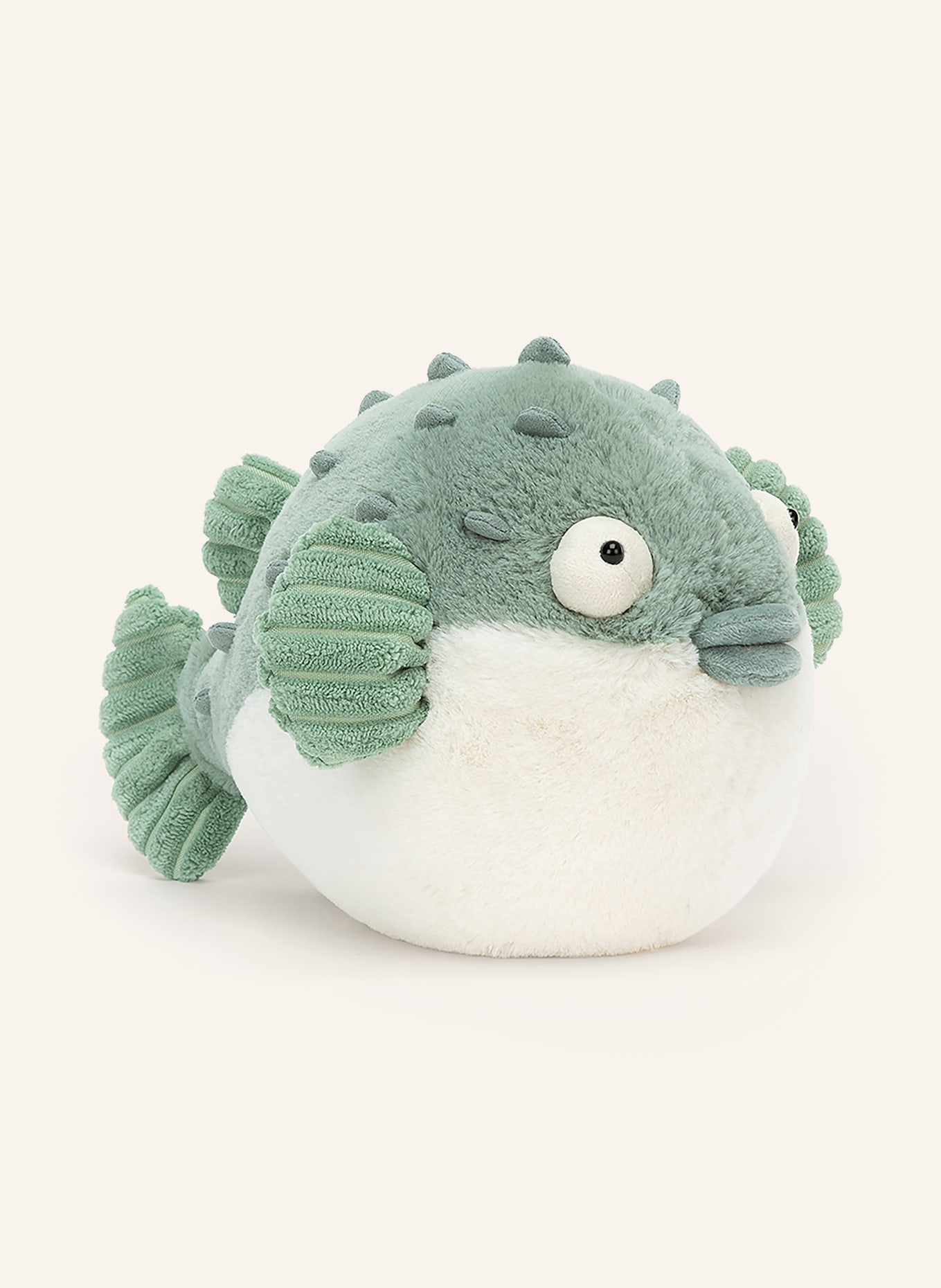 Jellycat Kugelfisch-Kuscheltier PACEY PUFFERFISH, Farbe: BLAUGRAU/ CREME (Bild 3)