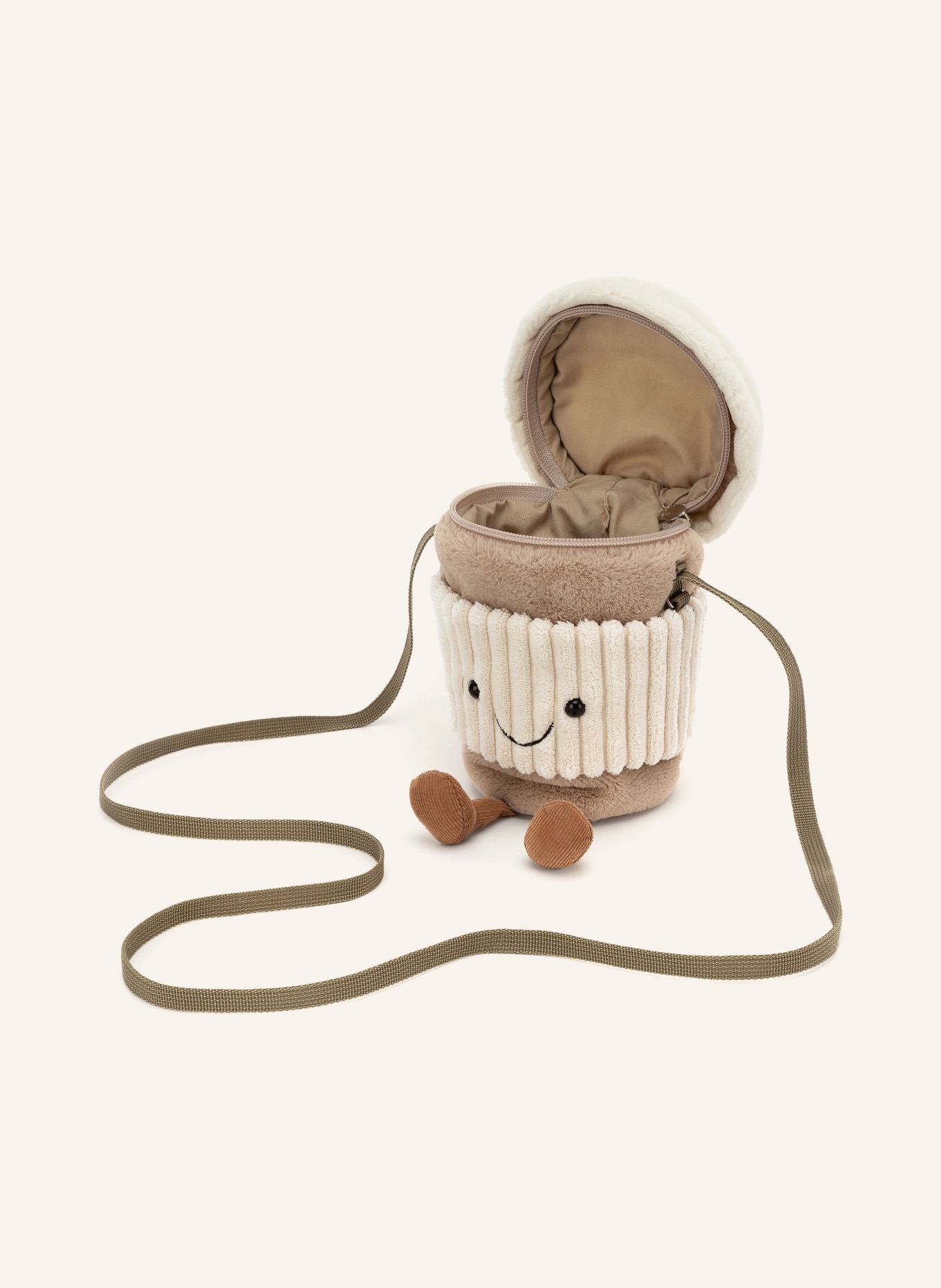 Jellycat Umhängetasche AMUSEABLES COFFEE-TO-GO: BEIGE/ CREME/ HELLBRAUN