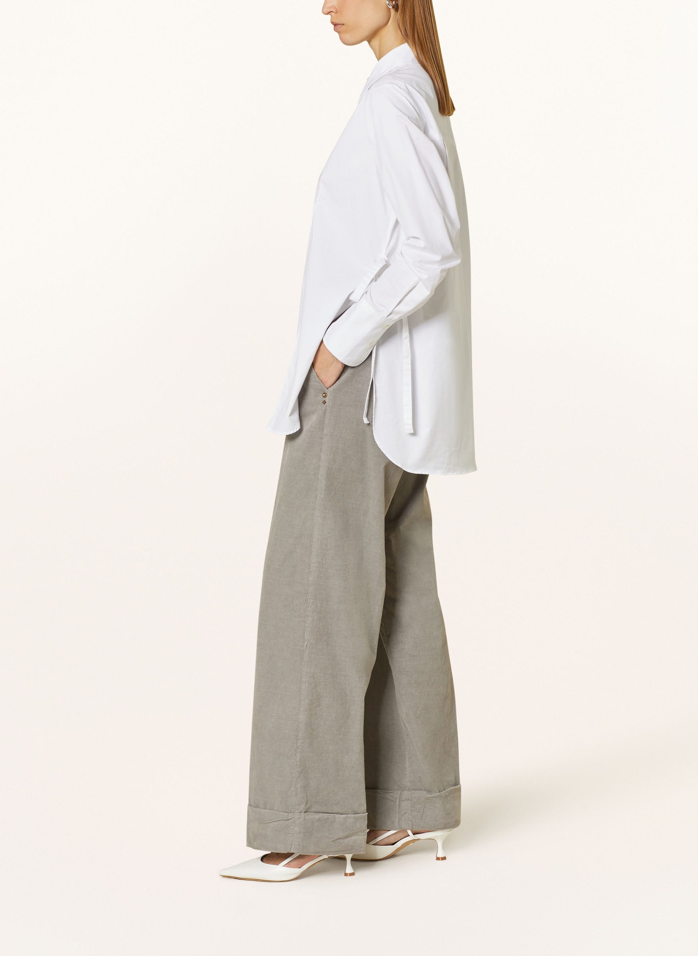 MASON'S Wide leg trousers NEW YORK, Color: GRAY (Image 4)