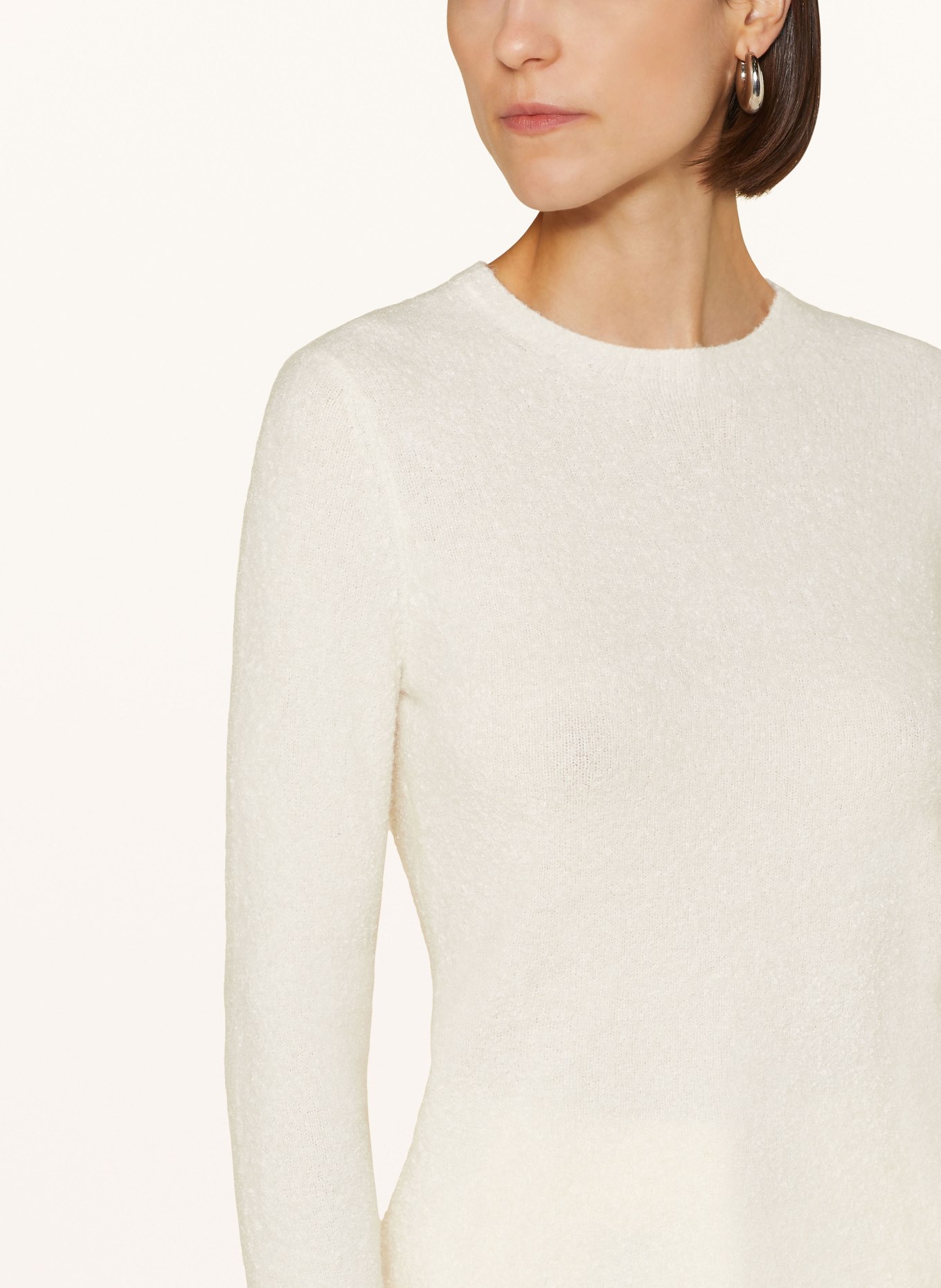VINCE Sweater with silk in ecru