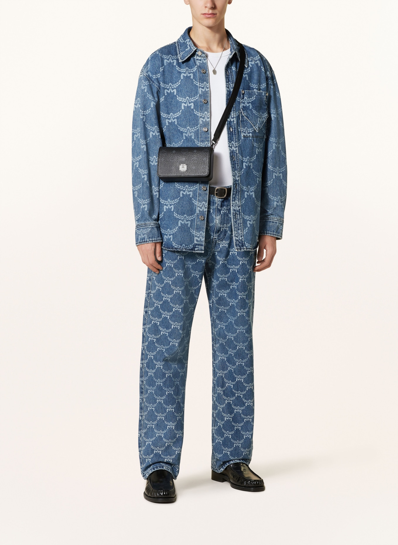 MCM Jeans-Overjacket in dunkelblau/ hellblau