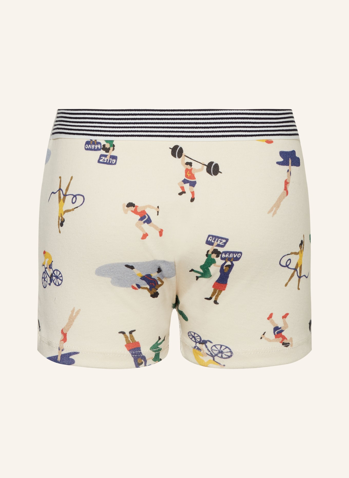 PETIT BATEAU 3er-Pack Boxershorts: DUNKELBLAU / BLAU / BEIGE