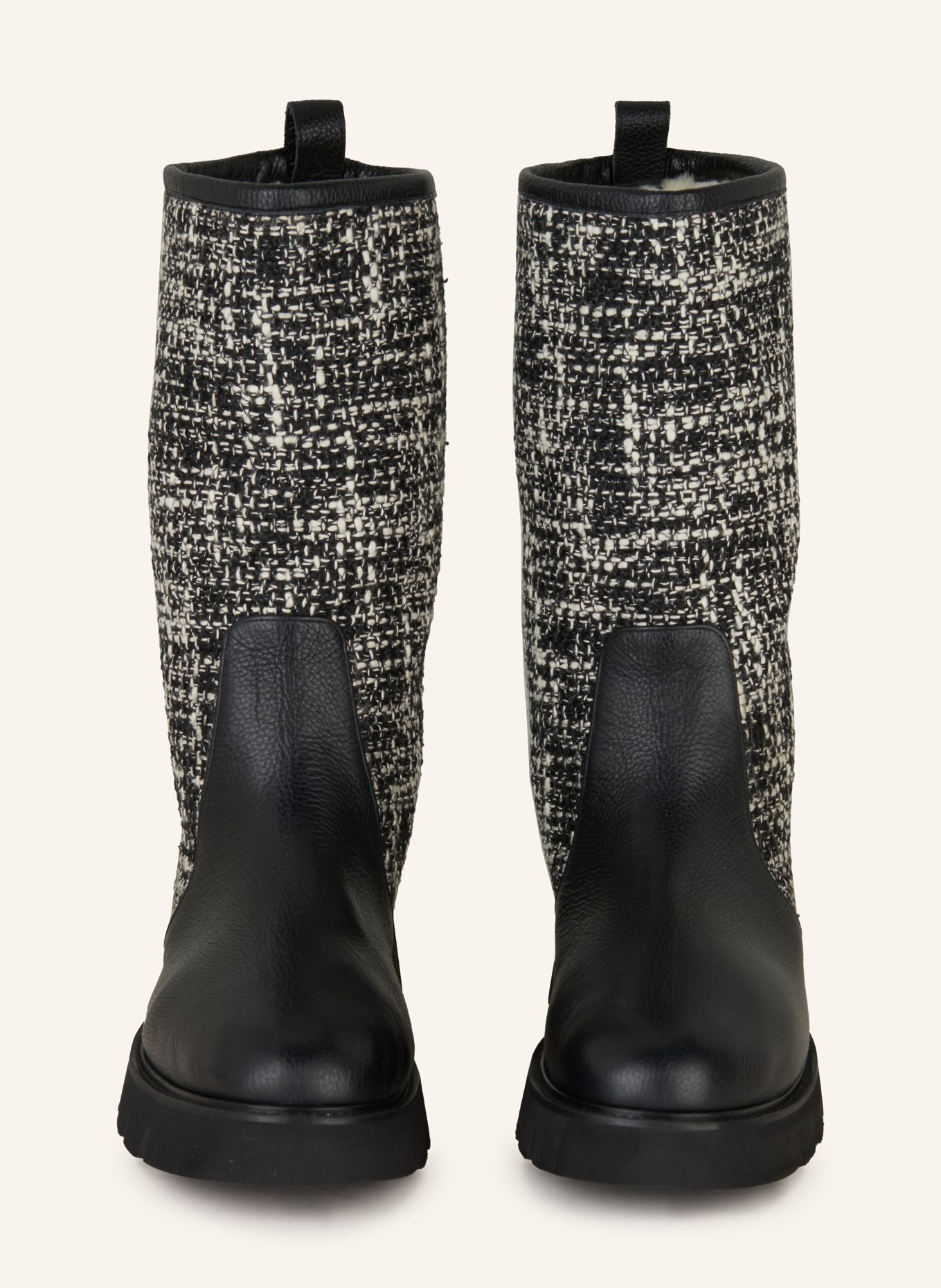 FESTA Boty na platformě JEANETTE: ČERNÁ / BÍLÁ