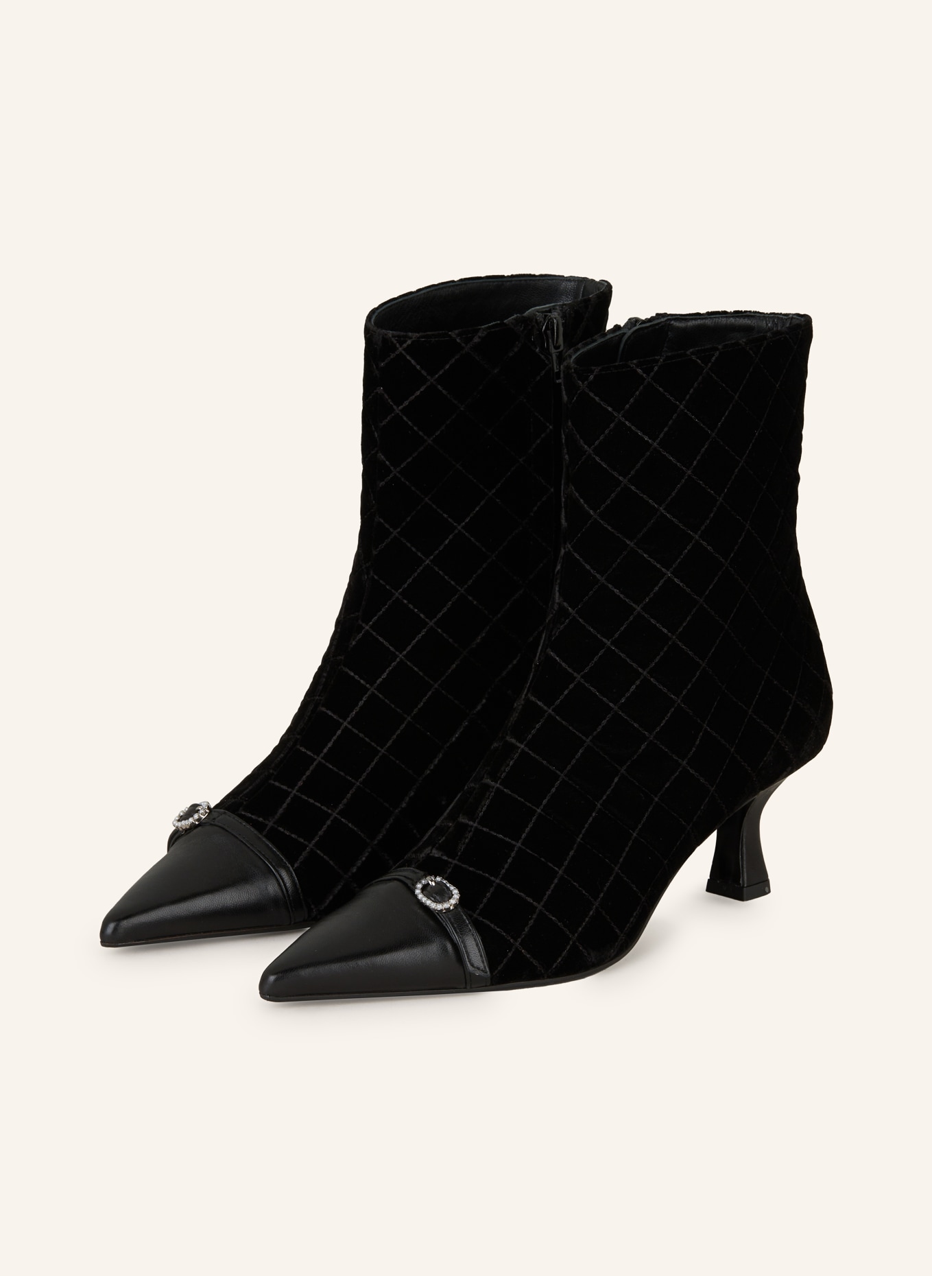 FESTA Botki THEA z aksamitu: CZARNY