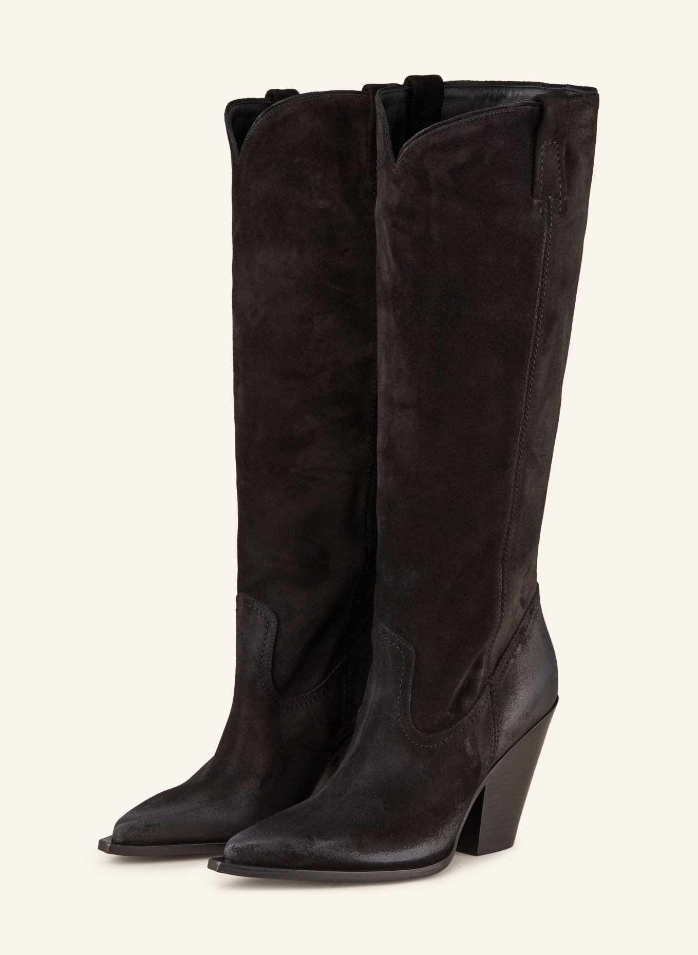 ELENA IACHI Cowboy Boots: SCHWARZ