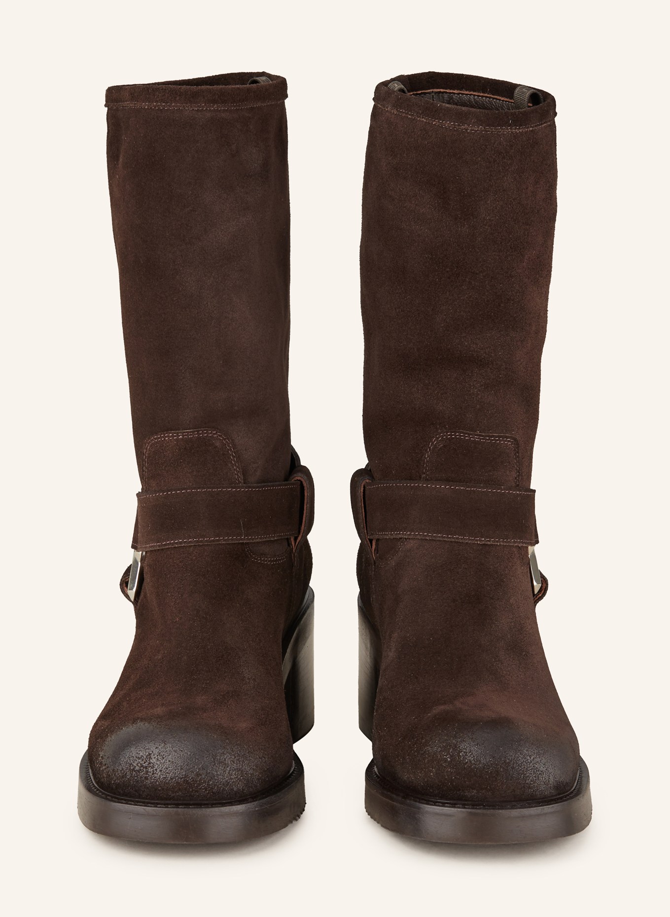 ELENA IACHI Biker Boots: DUNKELBRAUN