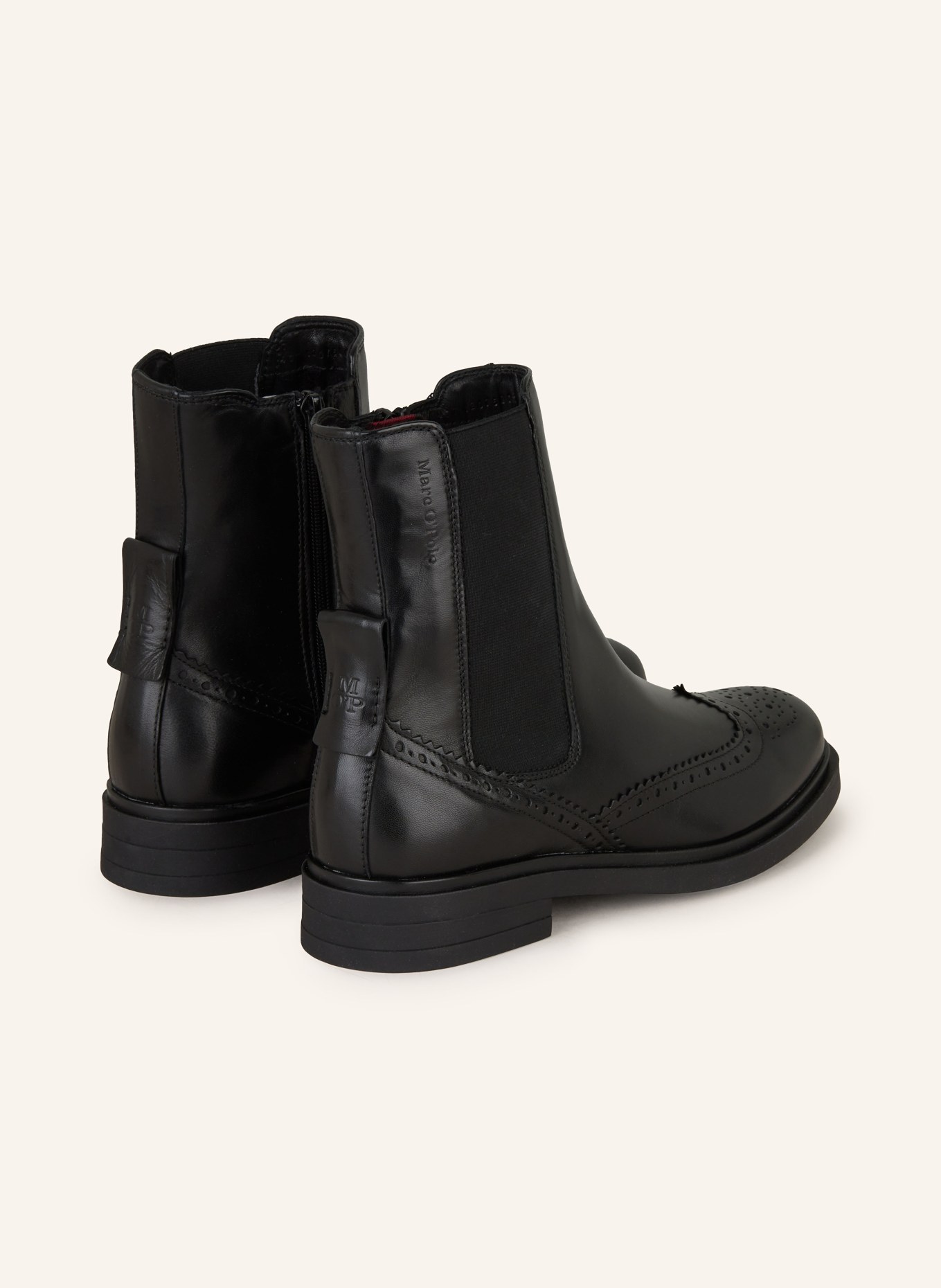 Black brogue chelsea boots womens sale
