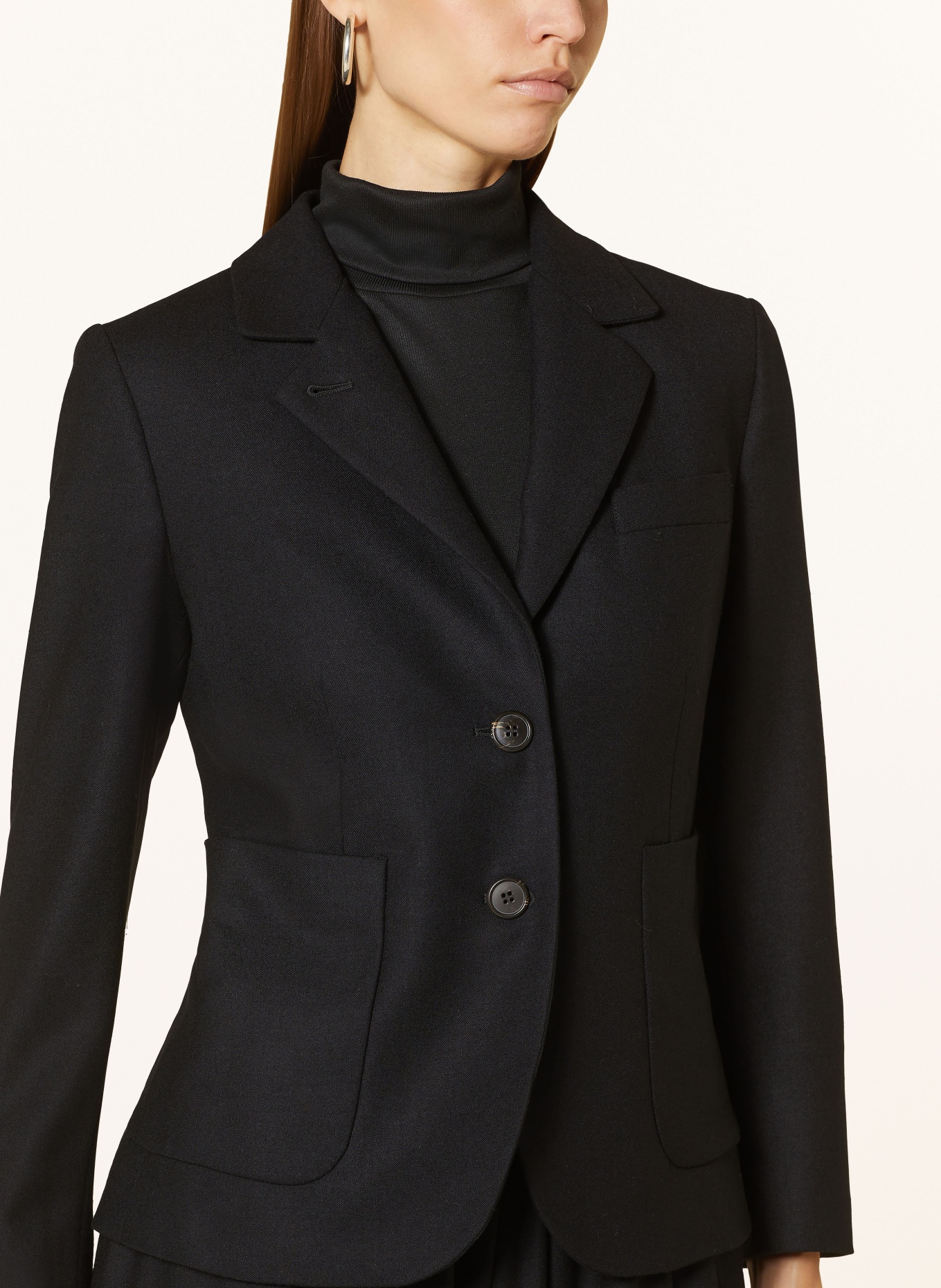 Kiltie Blazer LIN, Color: BLACK (Image 4)