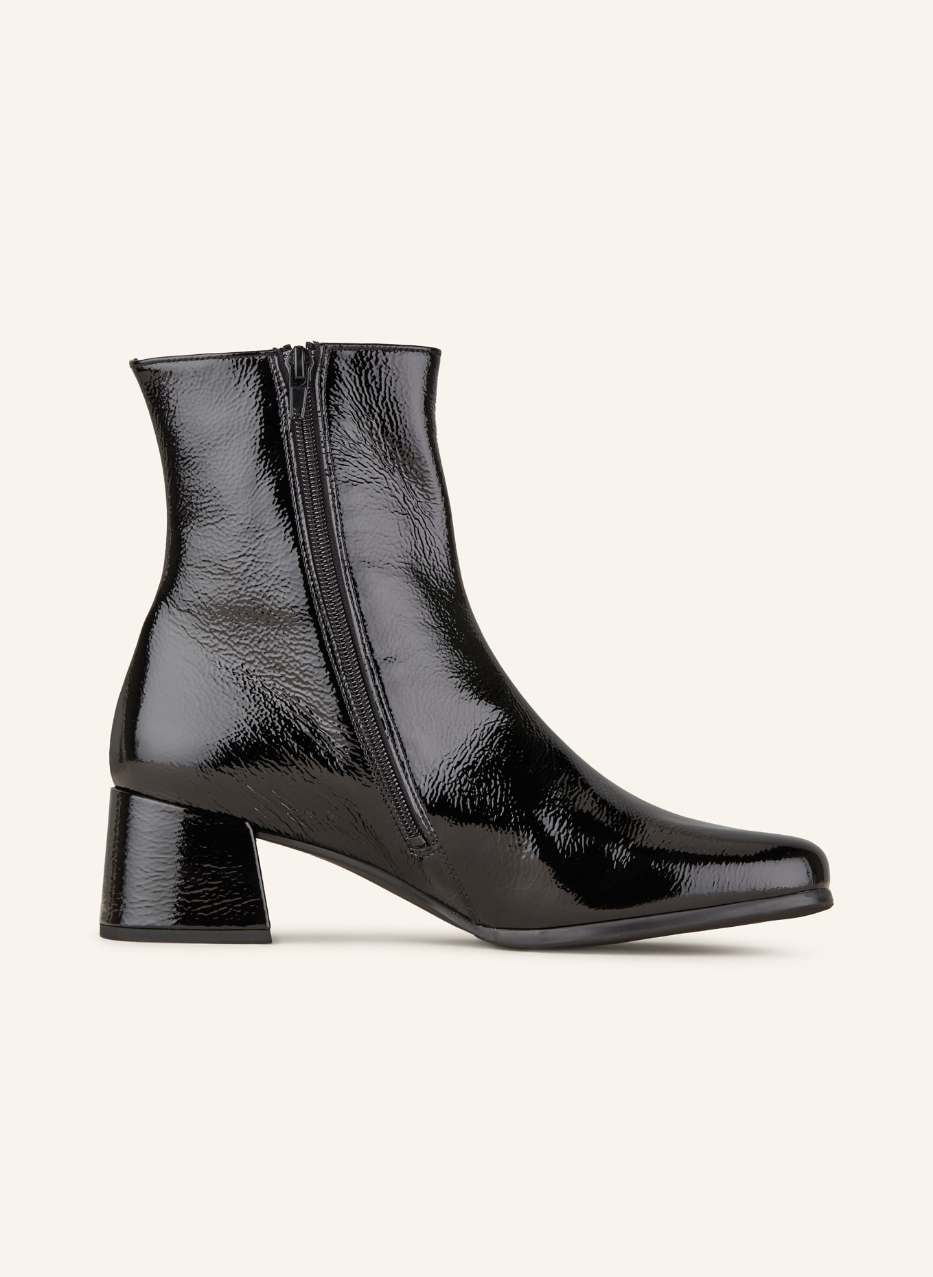 Black patent snakeskin ankle boots sales