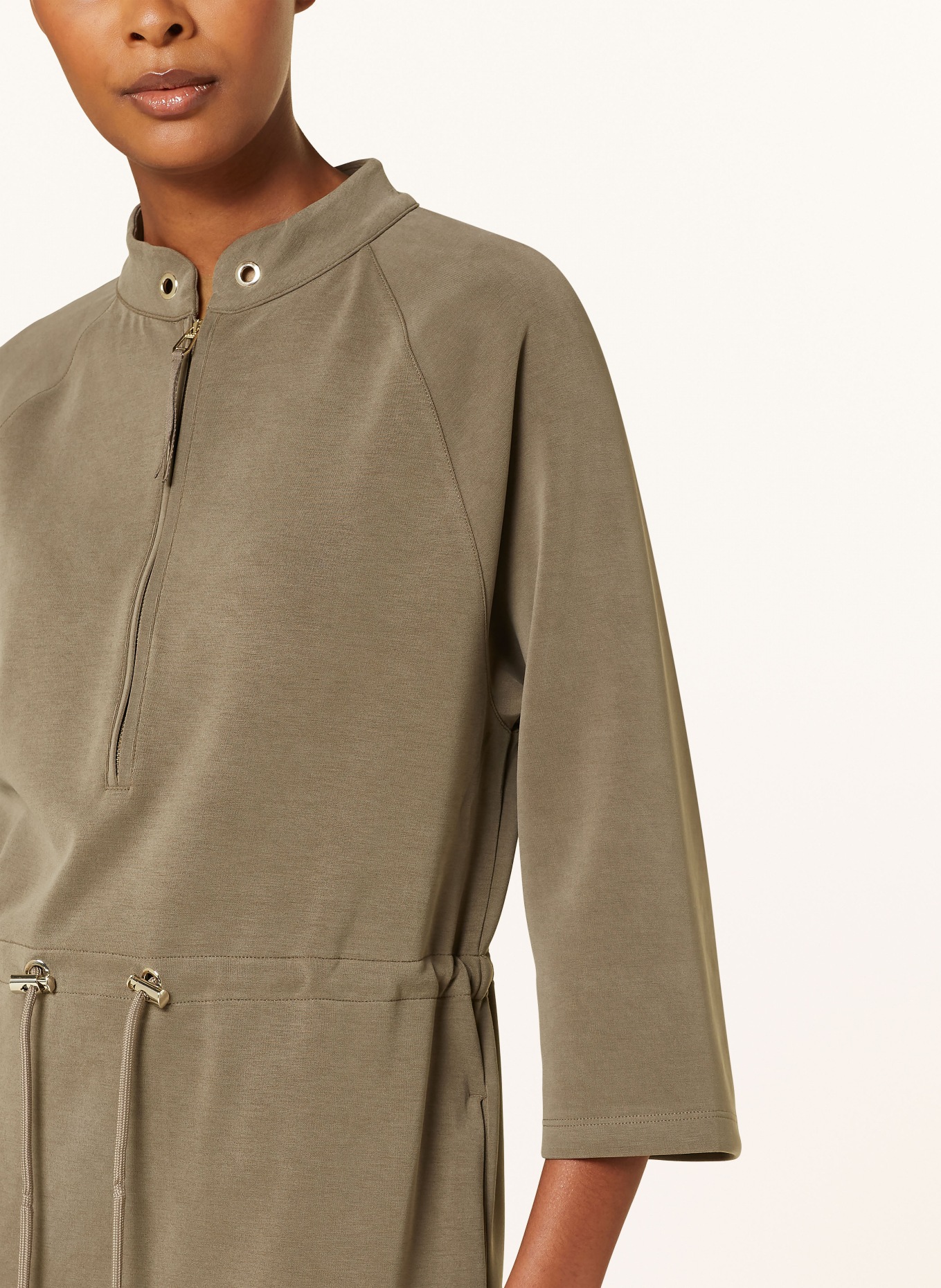 JOOP! Sweatkleid mit 3/4-Ärmel: KHAKI