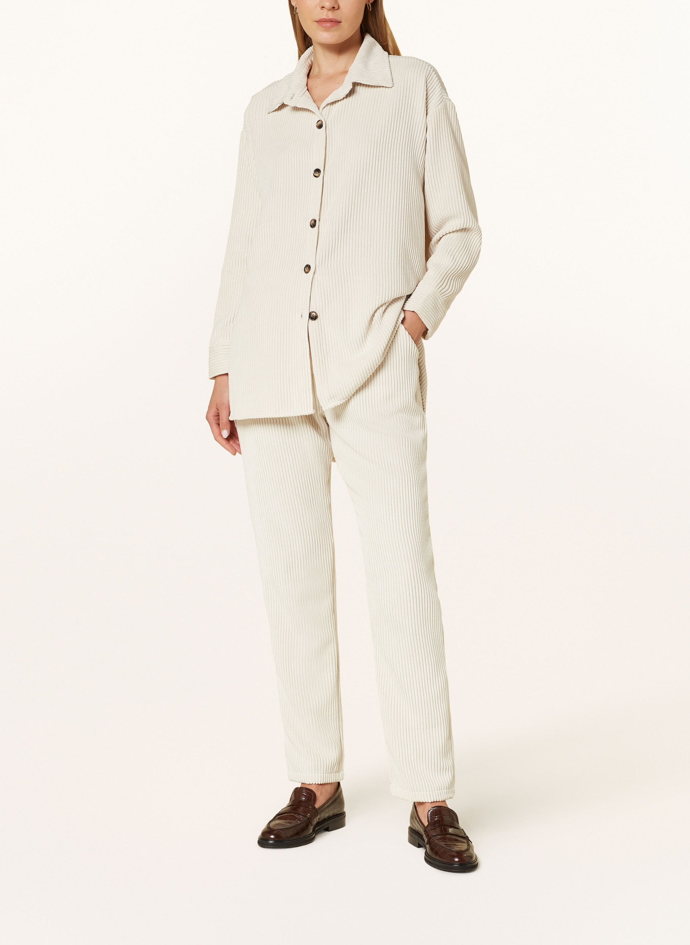 darling harbour Hemdbluse aus Cord: ECRU