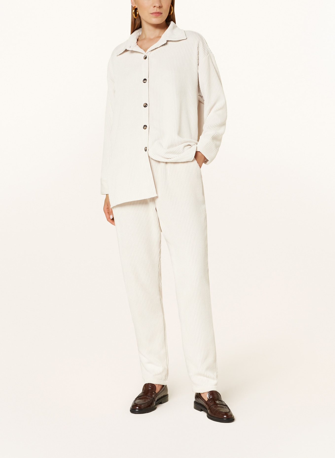 darling harbour Corduroy trousers, Color: ECRU (Image 2)