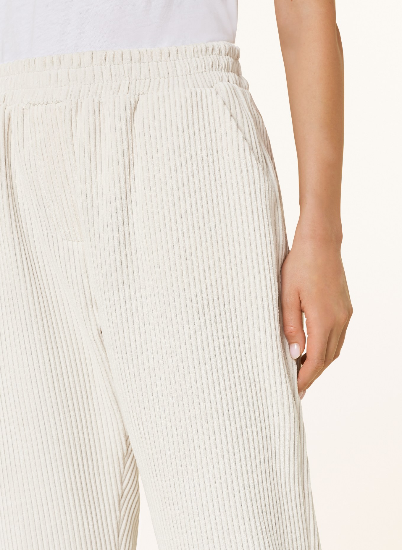 darling harbour Corduroy trousers, Color: ECRU (Image 5)