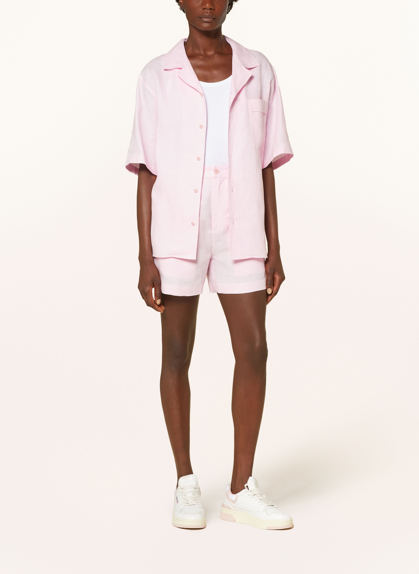 PANGAIA Koszula z lnu: RÓŻOWY