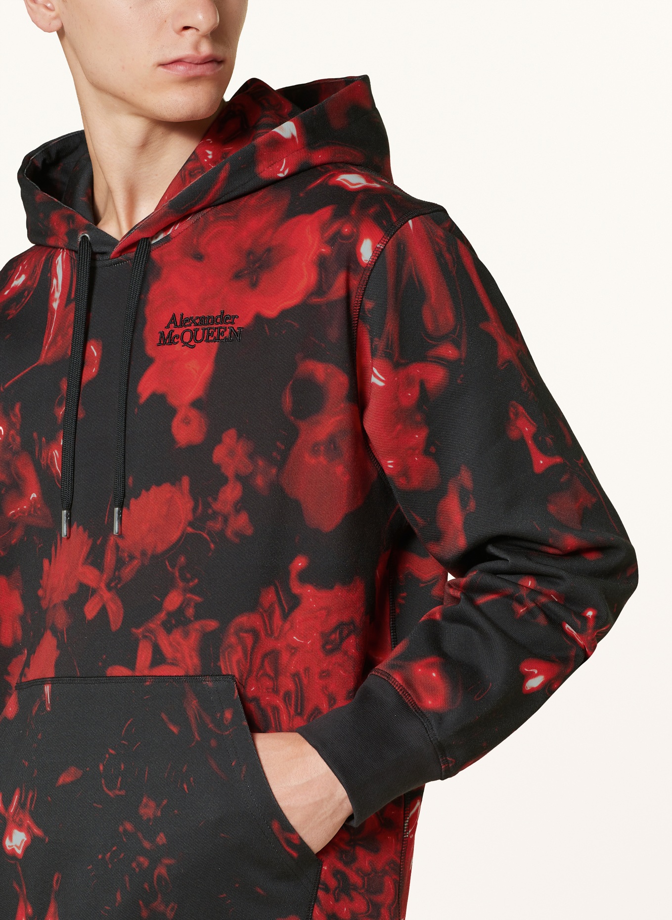 Alexander McQUEEN Hoodie, Farbe: SCHWARZ/ ROT/ WEISS (Bild 5)