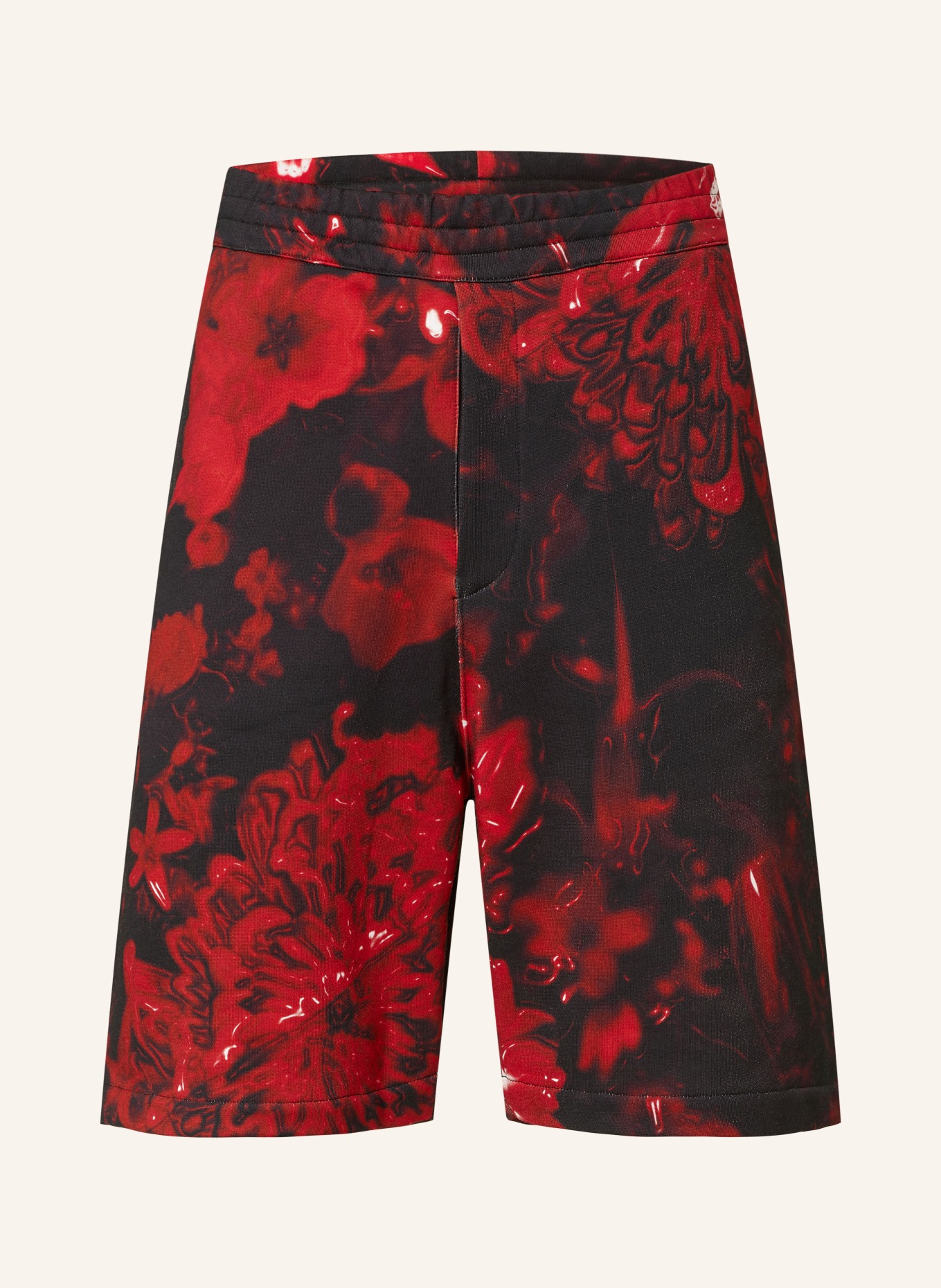 Alexander McQUEEN Sweat shorts, Color: BLACK/ RED (Image 1)