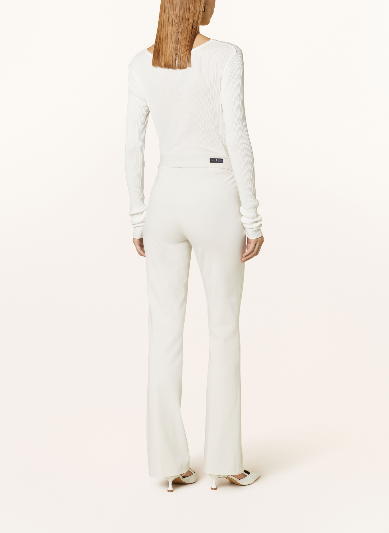 pamela henson Bootcut trousers, Color: ECRU (Image 3)