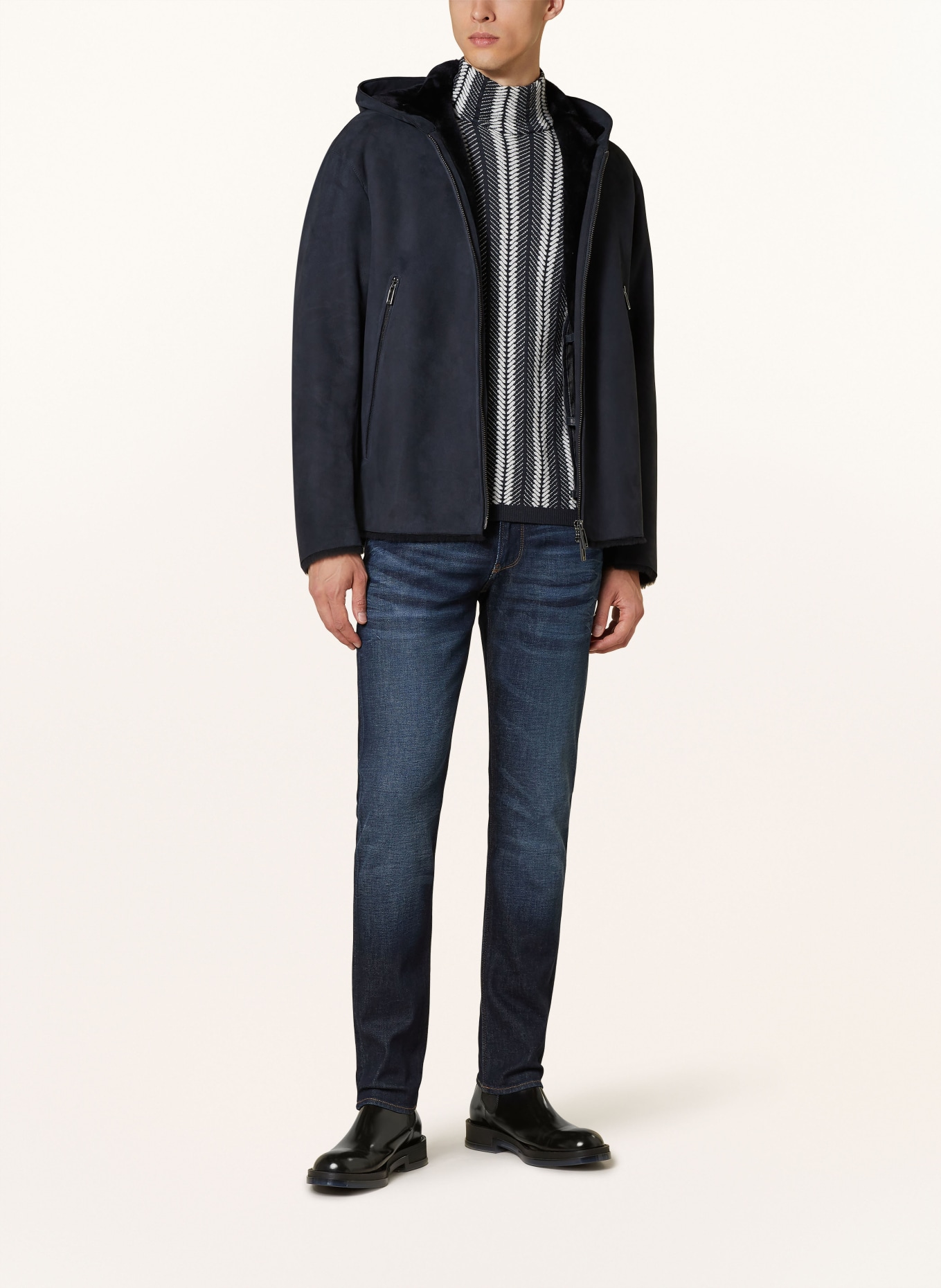 Emporio armani jacket leather discount