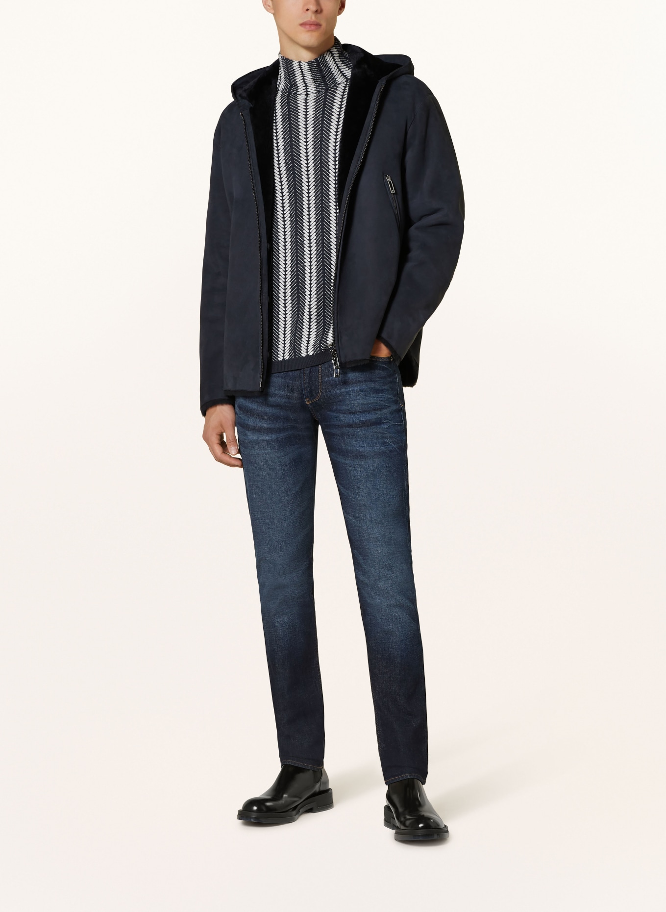 EMPORIO Fuxia armani Jeansy slim fit, Kolor: 0941 DENIM BLU MD (Obrazek 2)