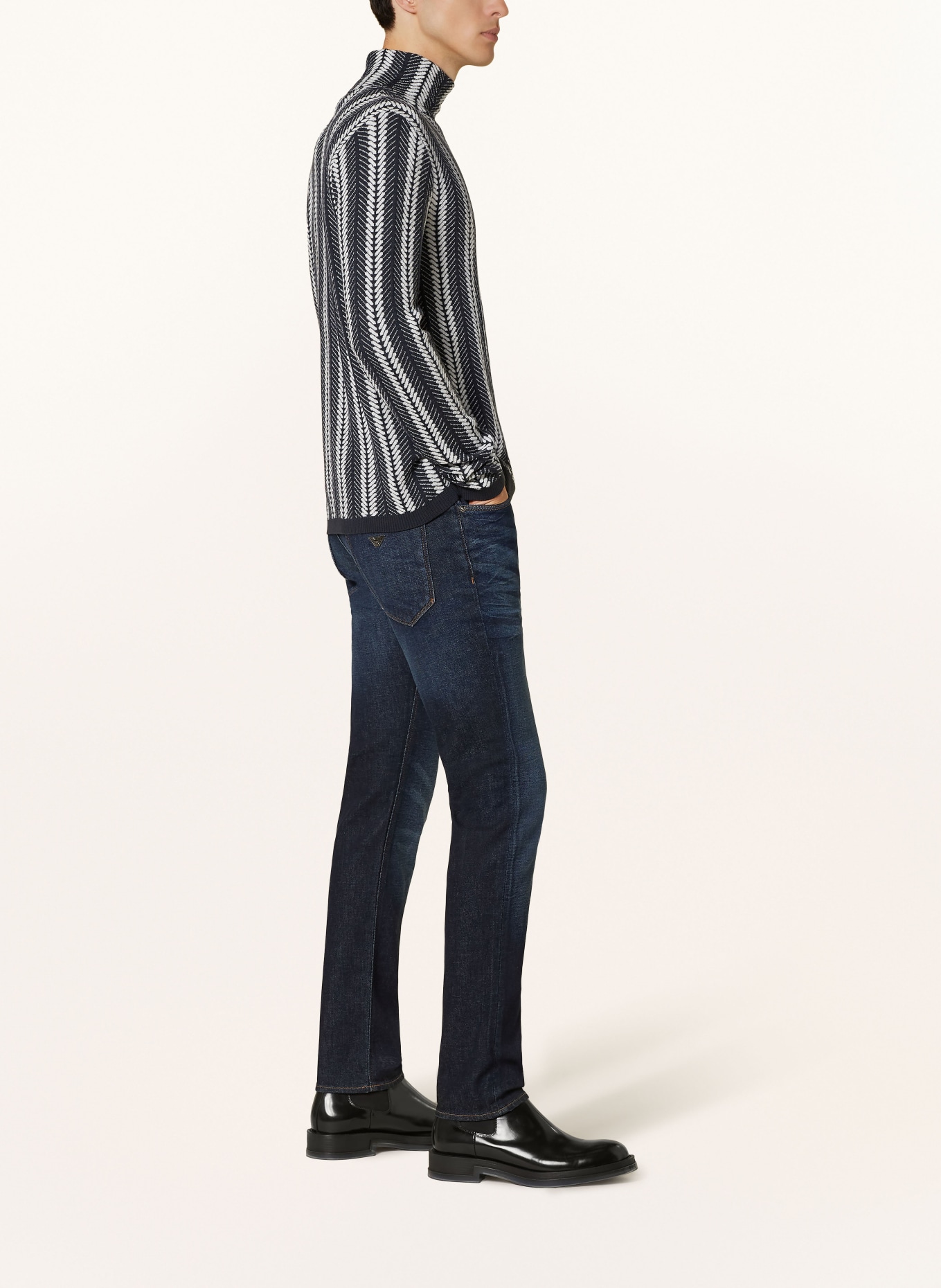 EMPORIO Fuxia armani Jeansy slim fit, Kolor: 0941 DENIM BLU MD (Obrazek 4)