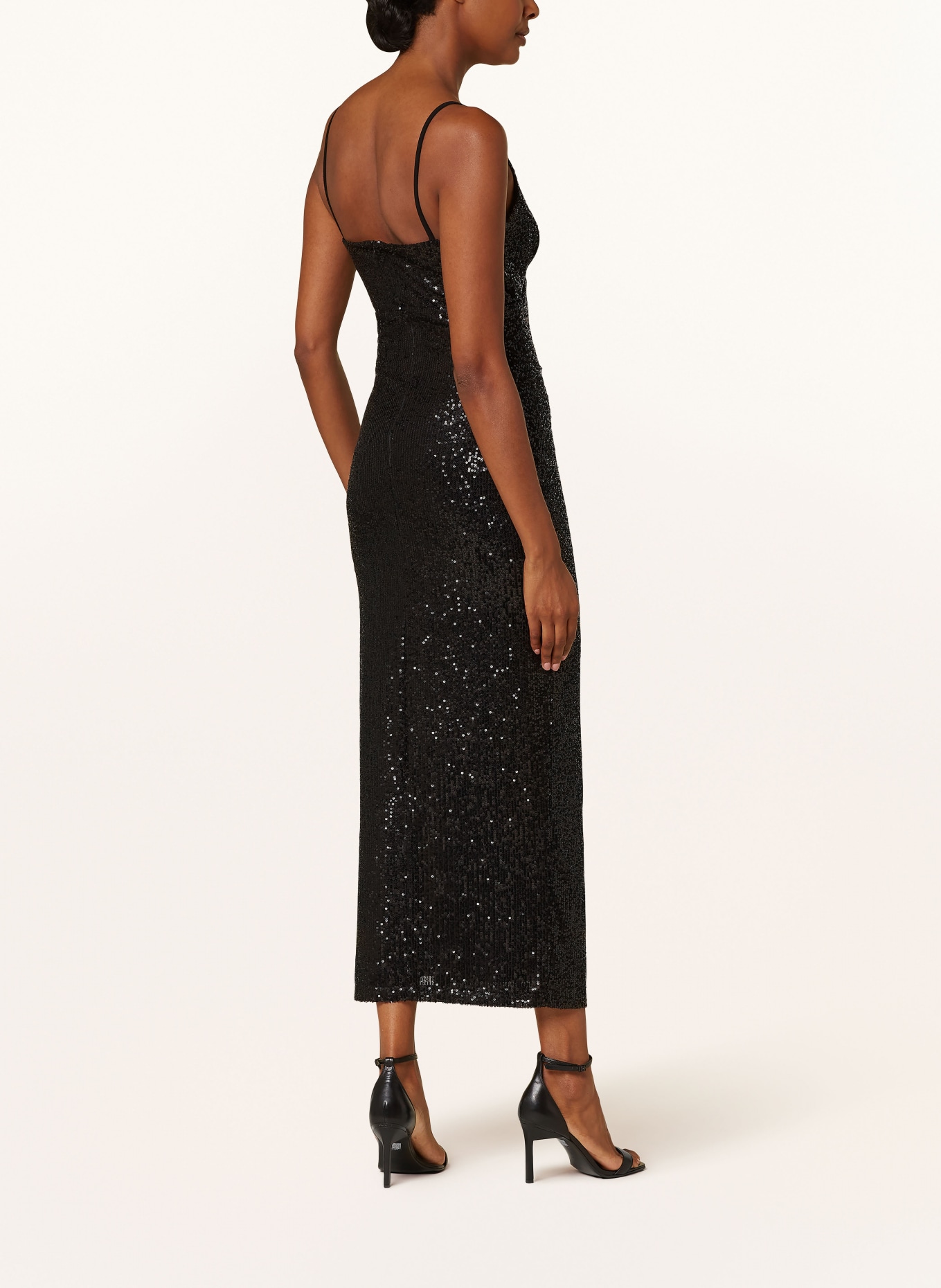 SWING Abendkleid mit Pailletten: SCHWARZ