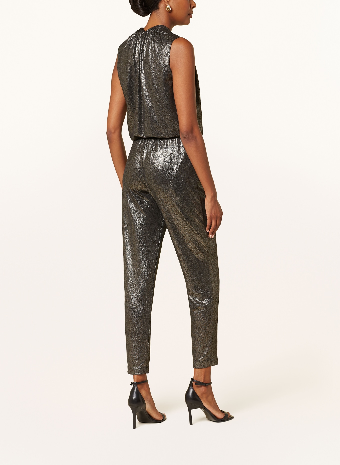 Black and silver glitter jumpsuit on sale