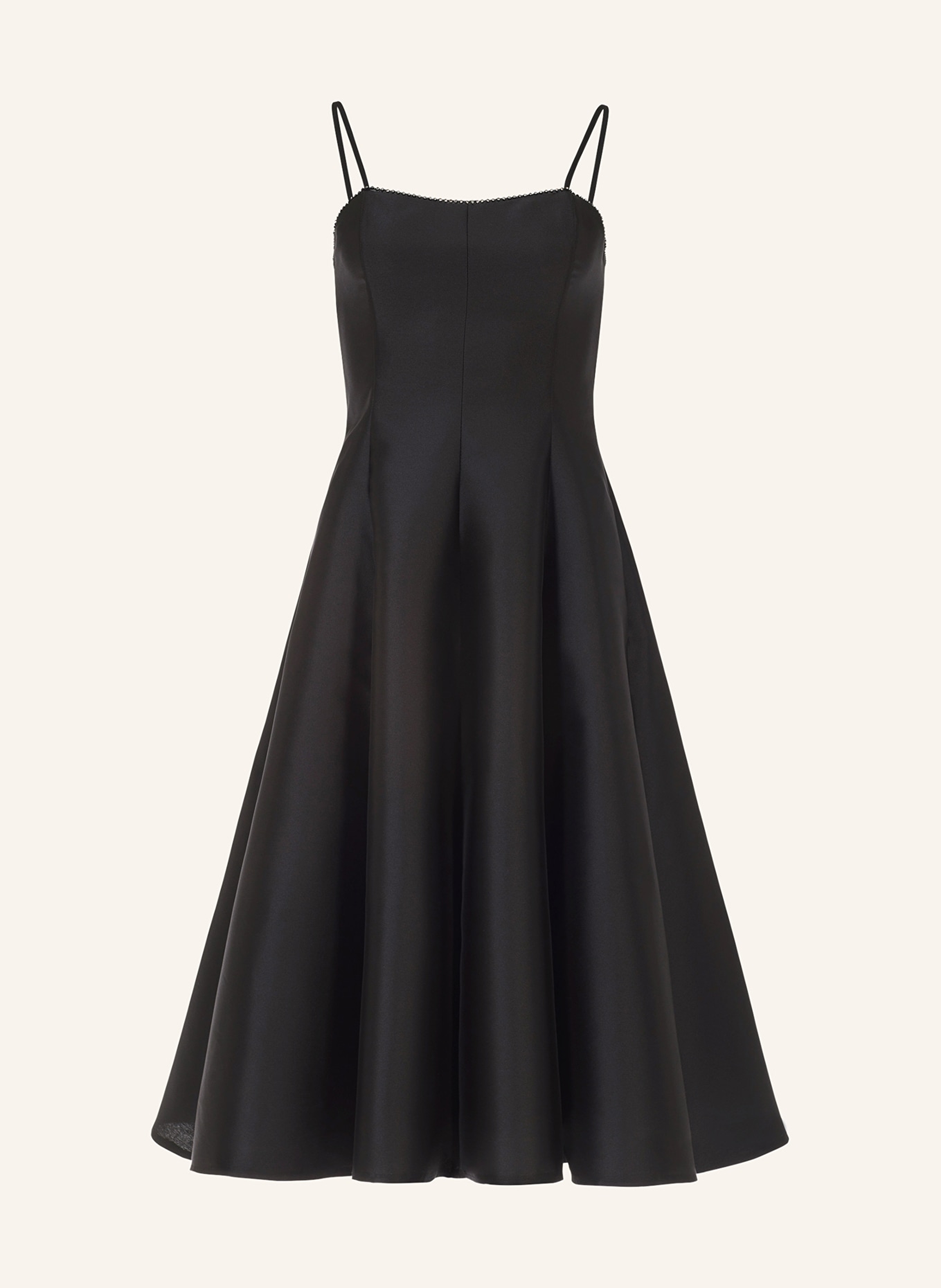 SWING Cocktail dress with decorative gems: BLACK
