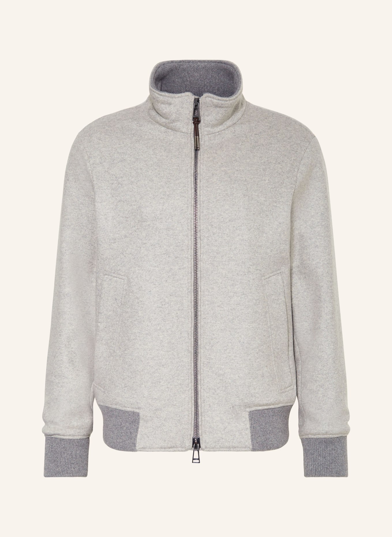 windsor. Cashmere bomber jacket CASA, Color: LIGHT GRAY (Image 1)