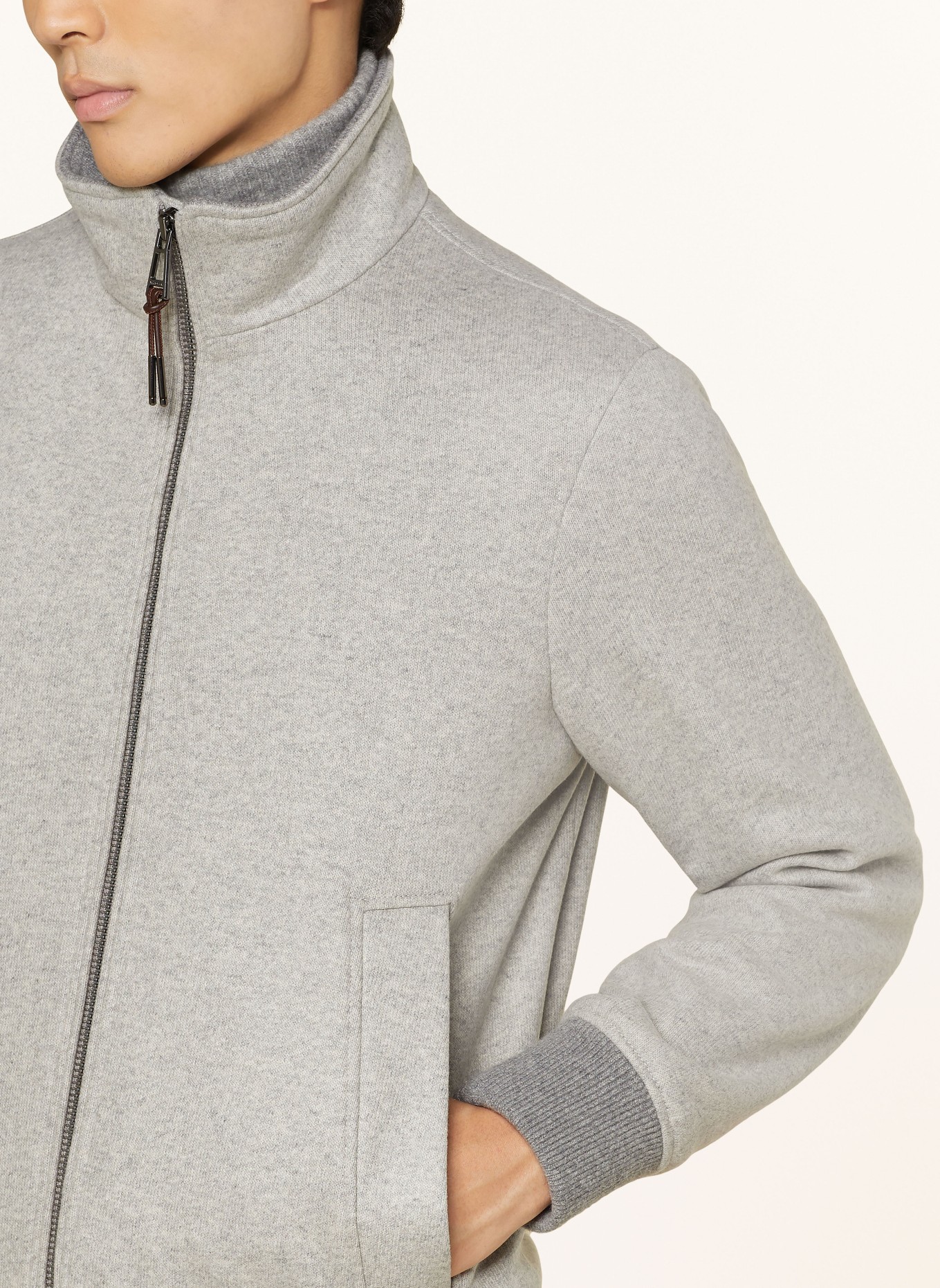 windsor. Cashmere bomber jacket CASA, Color: LIGHT GRAY (Image 4)