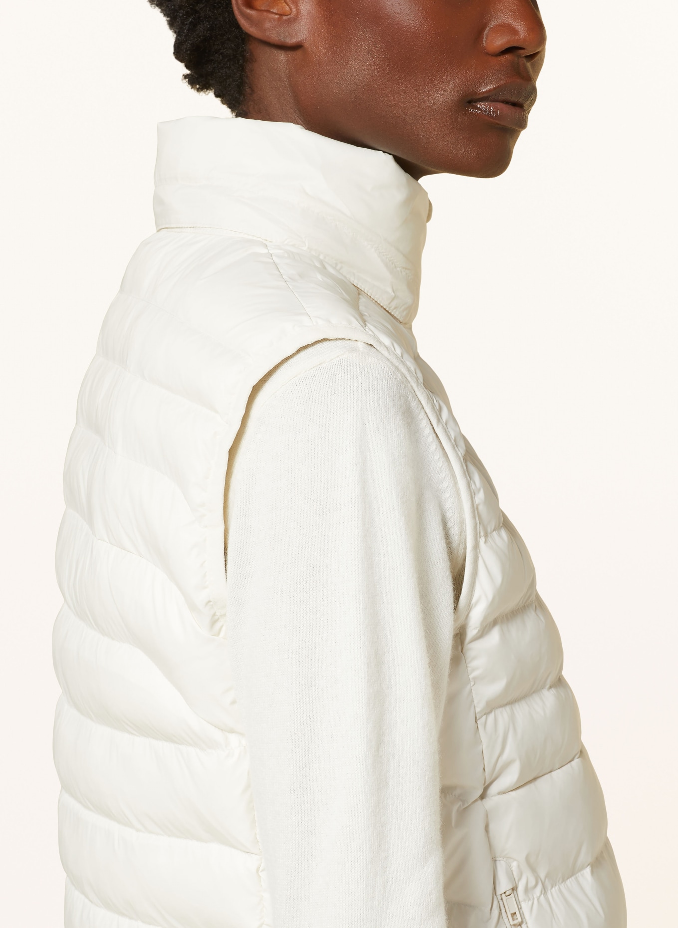 POLO RALPH LAUREN Steppweste mit abnehmbarer Kapuze: CREME