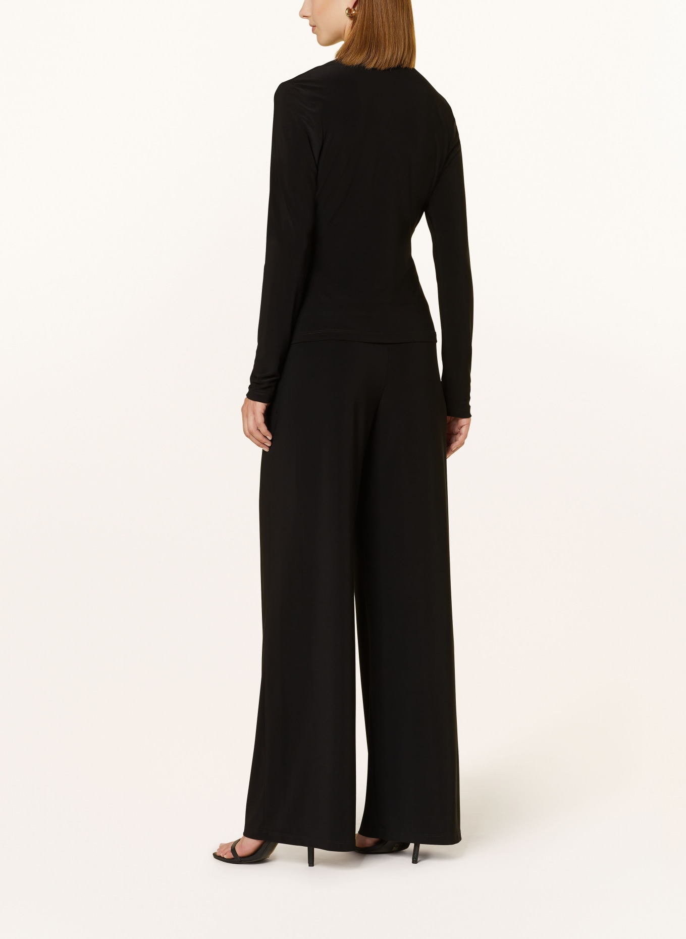 Joseph Ribkoff SIGNATURE Wide leg trousers made of jersey, Color: BLACK (Image 3)