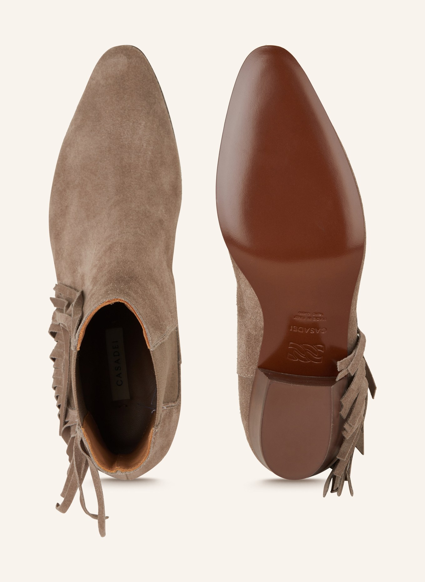 CASADEI Chelsea boots: TAUPE