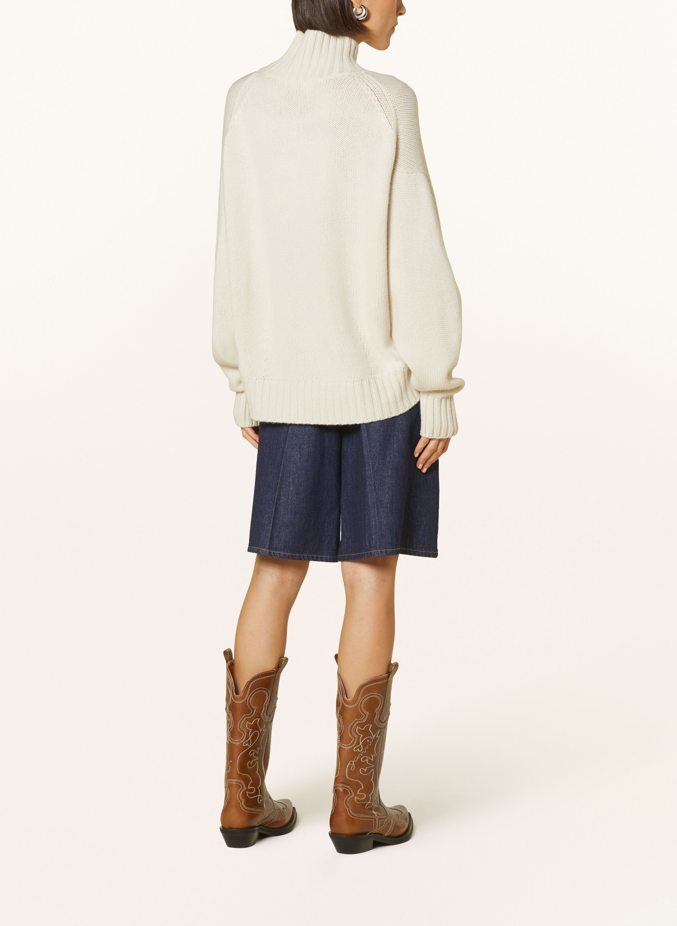 PURSCHOEN Oversized-Pullover FLORENZ aus Cashmere: CREME