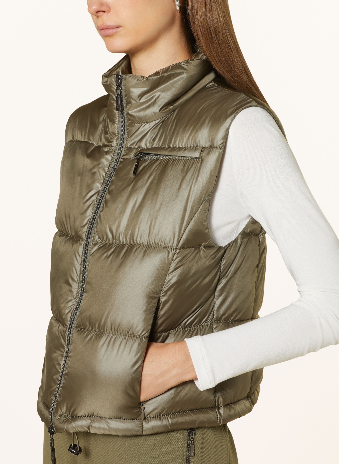 Blazer Comma Lange Steppweste Comma Gesteppte Weste Beige Comma