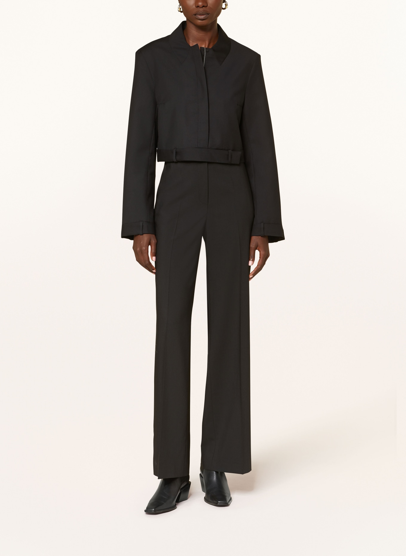 PESERICO EASY Wide leg trousers, Color: BLACK (Image 2)