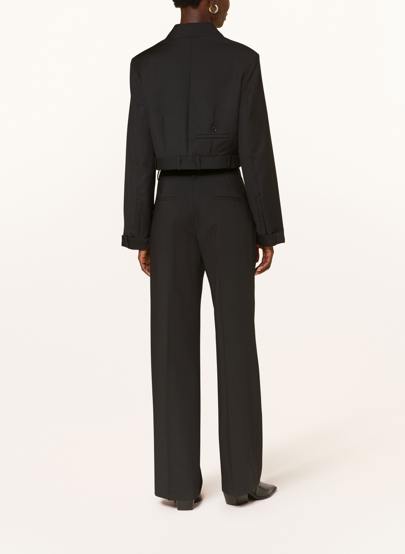 PESERICO EASY Wide leg trousers, Color: BLACK (Image 3)
