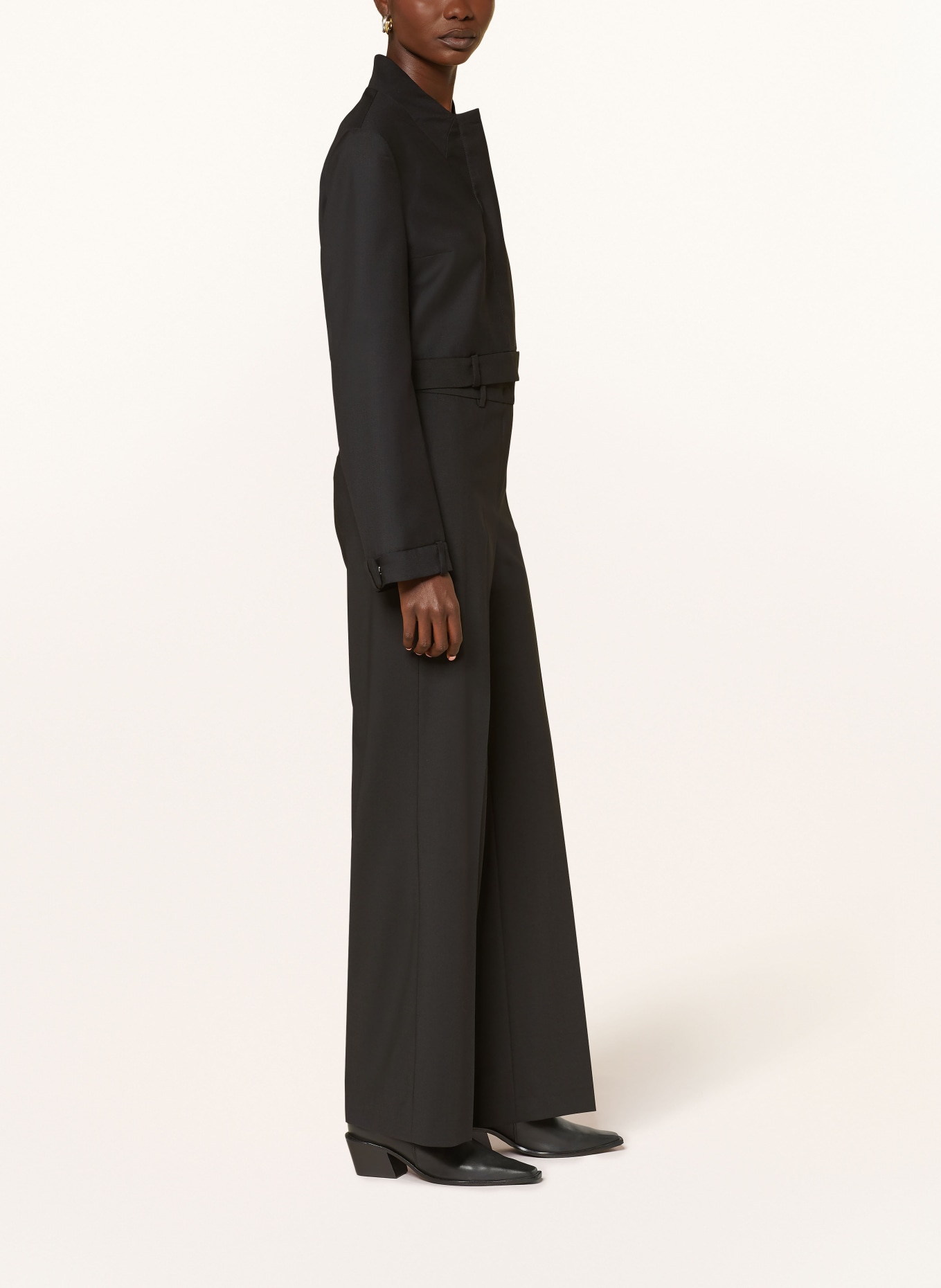 PESERICO EASY Wide leg trousers, Color: BLACK (Image 4)