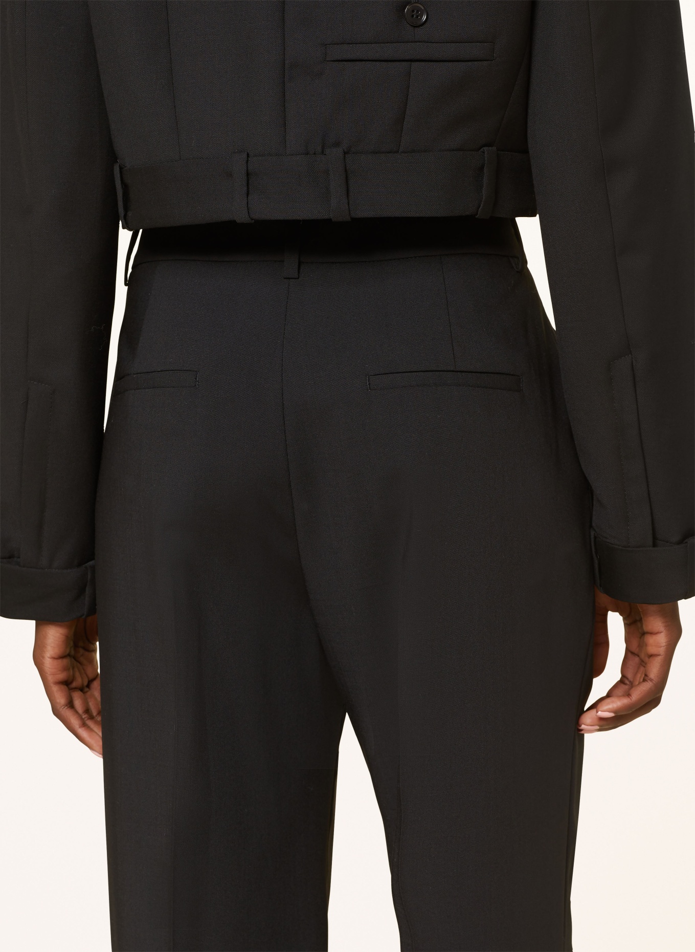 PESERICO EASY Wide leg trousers, Color: BLACK (Image 5)