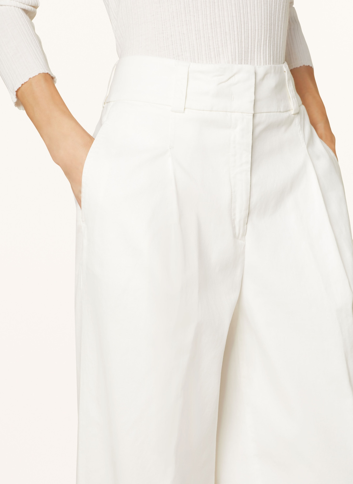 PESERICO EASY Wide leg trousers, Color: CREAM (Image 5)